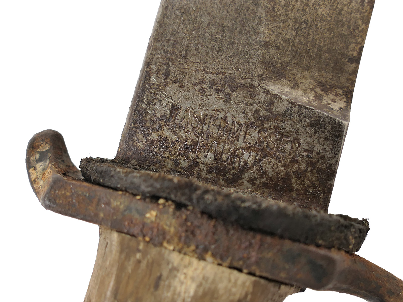 WK1 trench dagger with ERN mark, Rhineland razor factory, COLLECTION BATTLE WORN
