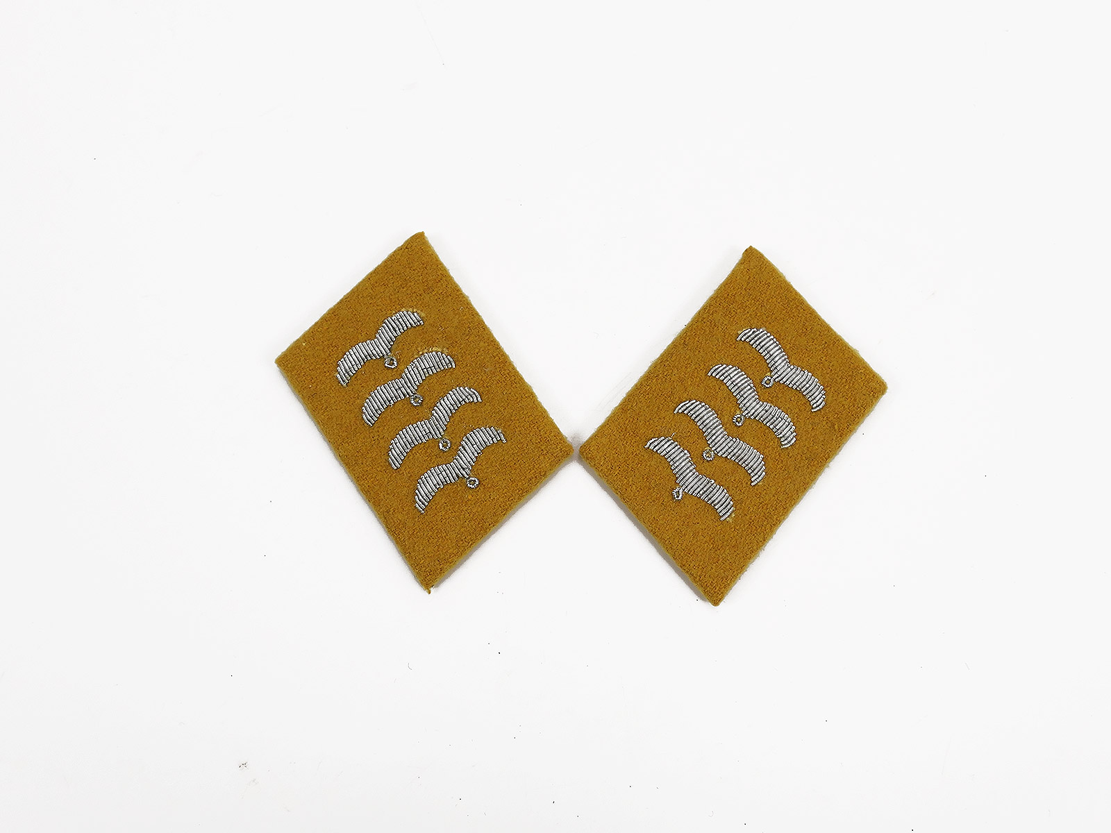 Luftwaffe collar patch embroidered wings LW aviator blouse HG / Oberfeldwebel Fallschirmjäger