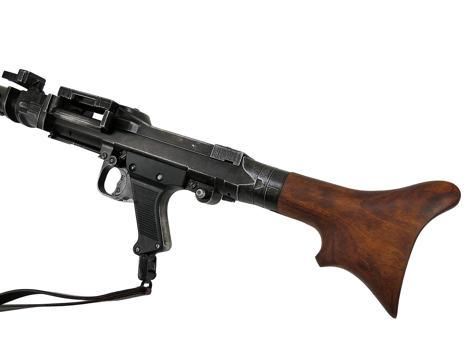 Wehrmacht MG34 machine gun decorative model – film prop, made of metal with a wooden buttplate and carrying strap