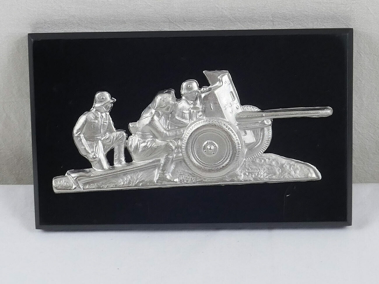 Wehrmacht Reservistika Relief Panzerjäger Pak36 wooden plate 3.7 cm Pak