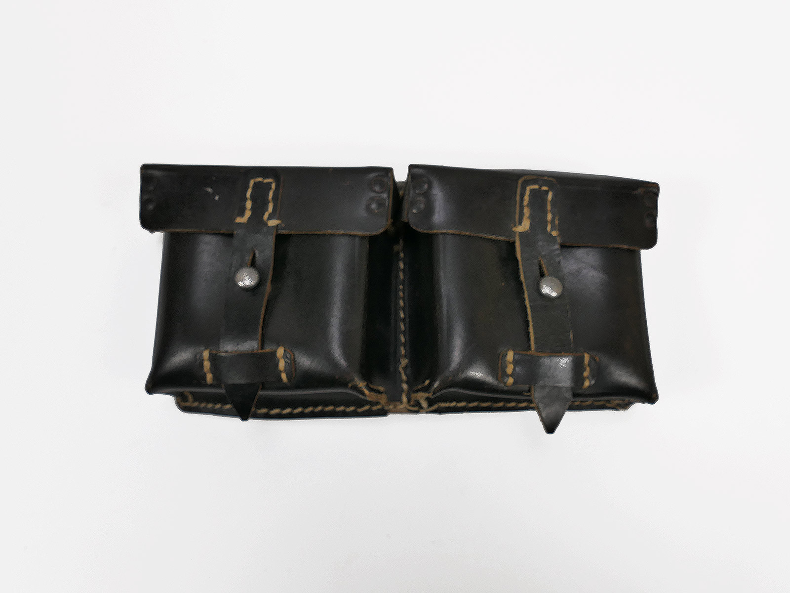 Wehrmacht original cartridge pouch / magazine pouch leather black for K43 G43 bla 1944