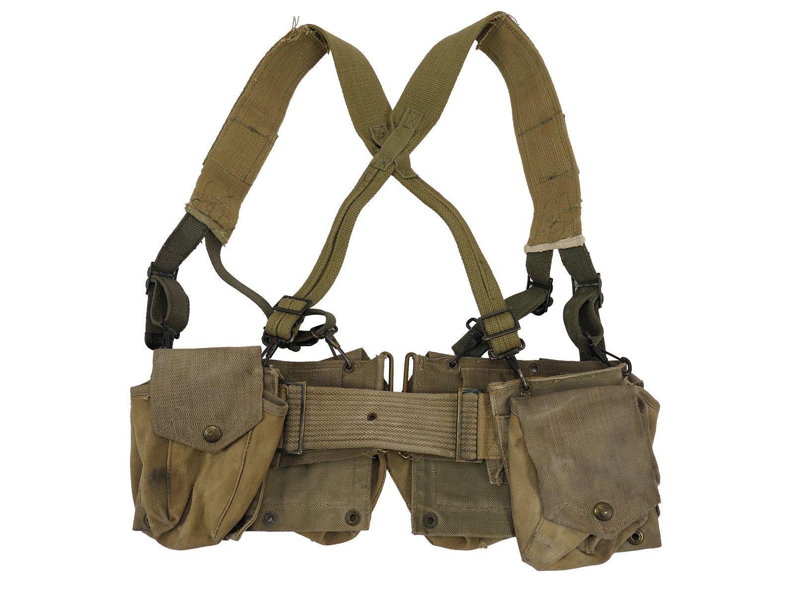 Type WW2 US Army SET B.A.R. Ammo Belt Browning Automatic Rifle + Suspenders Ammunition Belt
