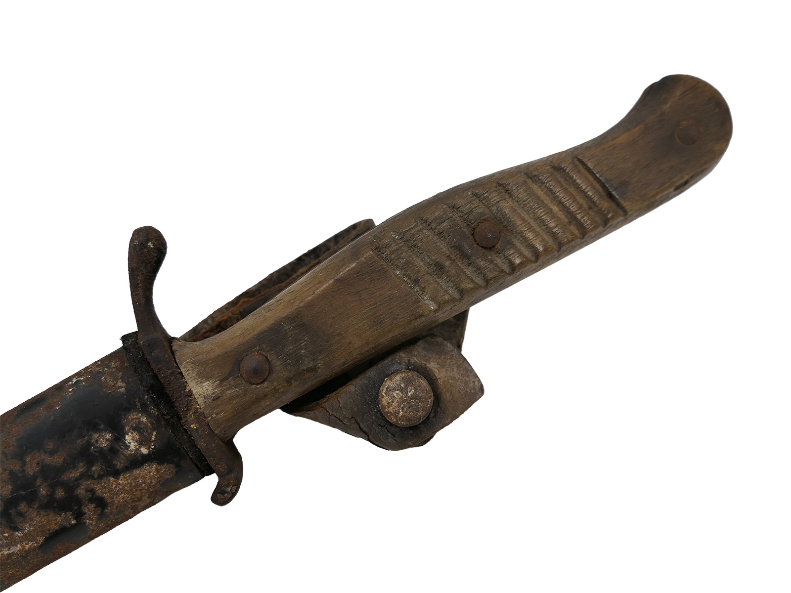 WK1 trench dagger with ERN mark, Rhineland razor factory, COLLECTION BATTLE WORN