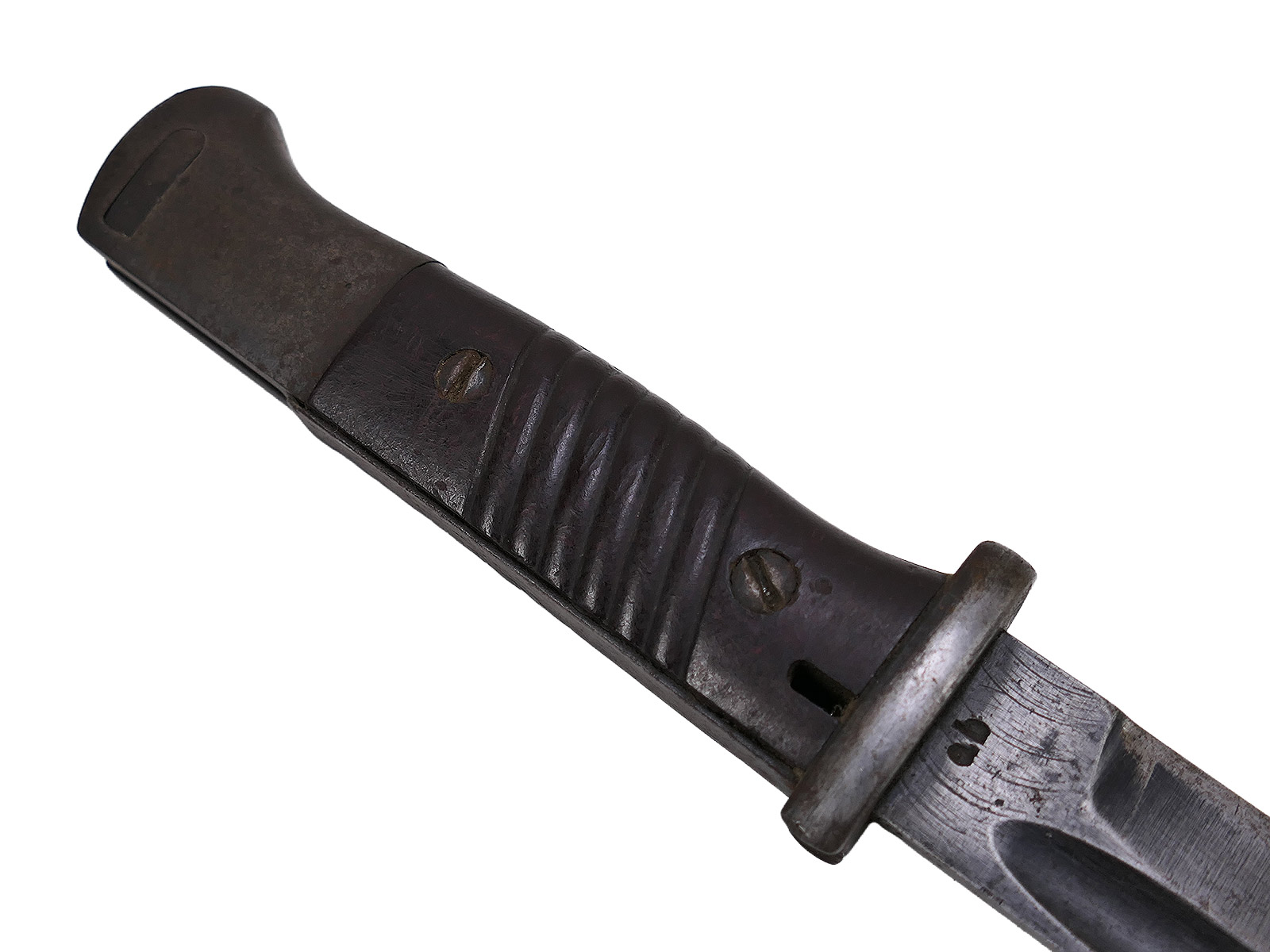 Wehrmacht M84/98 bayonet (from 1943) for the K98 carbine / fixed bayonet with scabbard, BATTLE-WORN