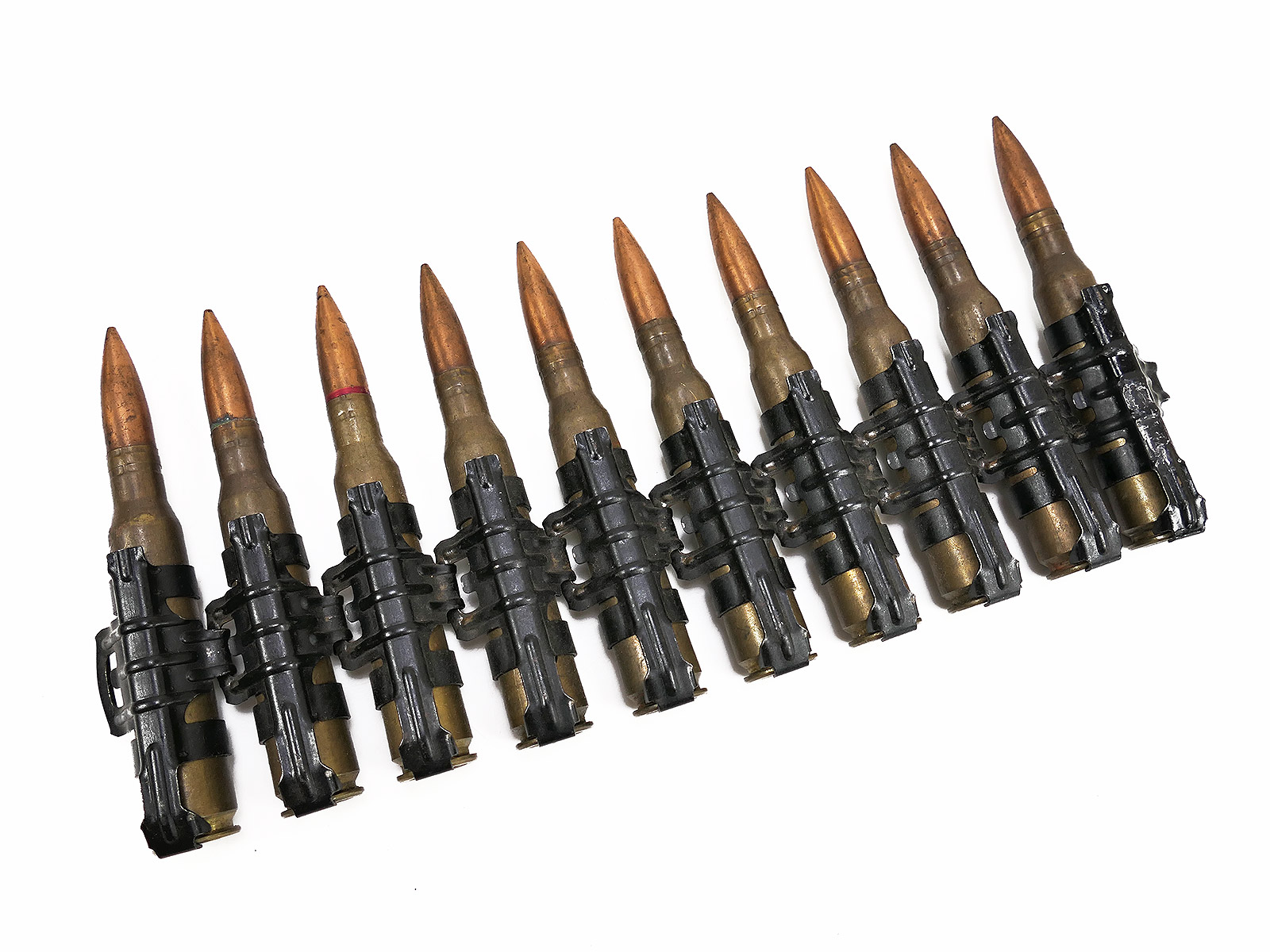 Russia Decorative Ammunition Belt, 12.7mm calibre, 10 rounds on the belt, Russian-style