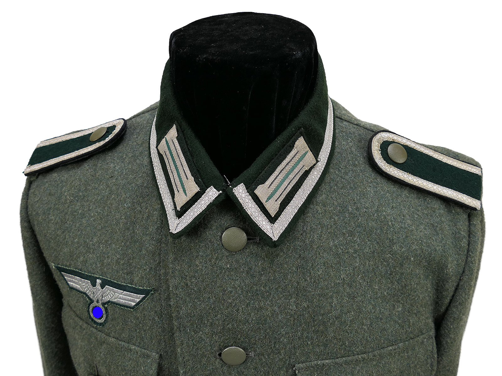 Wehrmacht M36 field tunic, non-commissioned officer, engineers’ uniform, in service condition, top-quality museum-grade reproduction, Janke COLLECTION