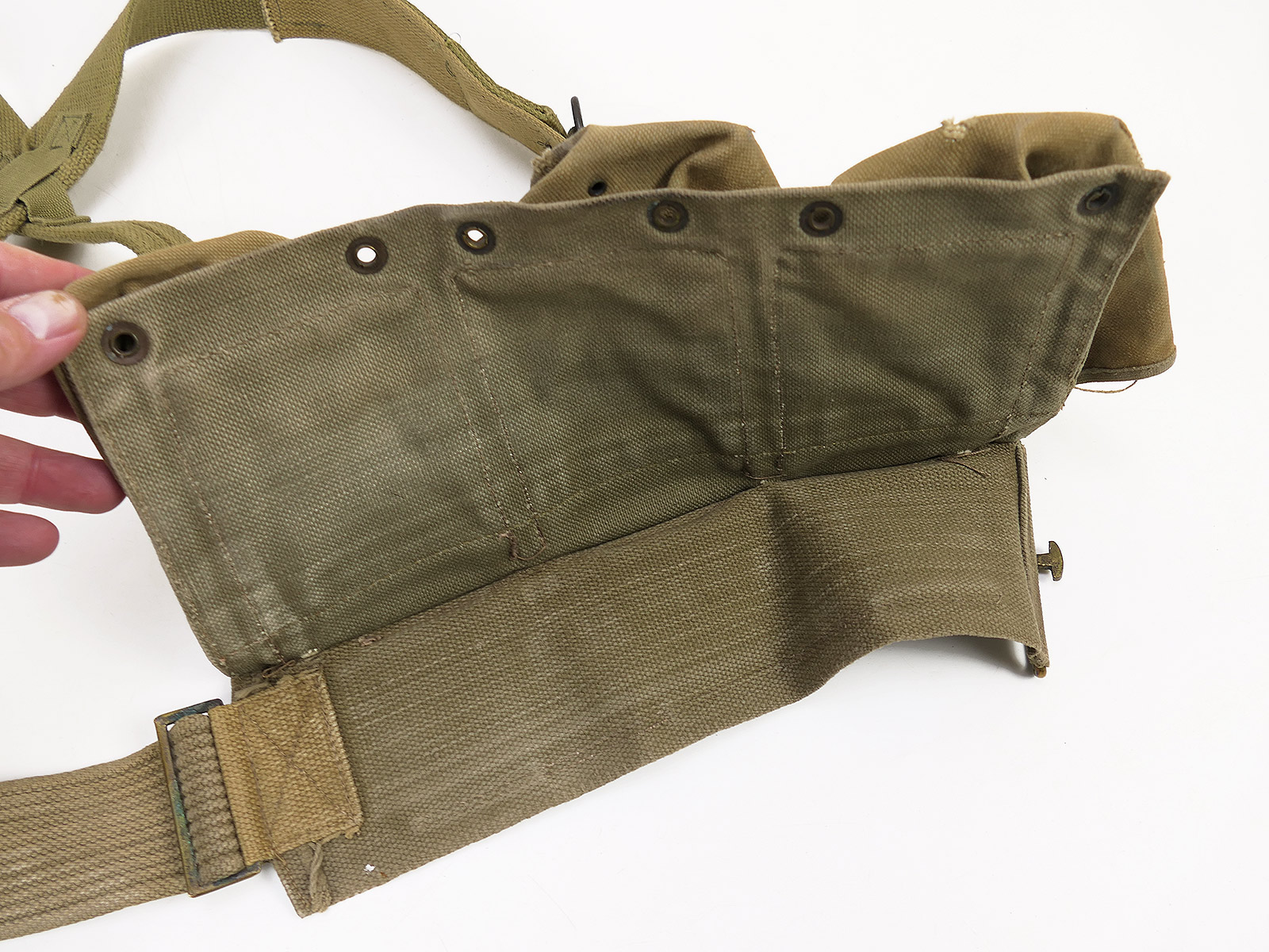 Type WW2 US Army SET B.A.R. Ammo Belt Browning Automatic Rifle + Suspenders Ammunition Belt