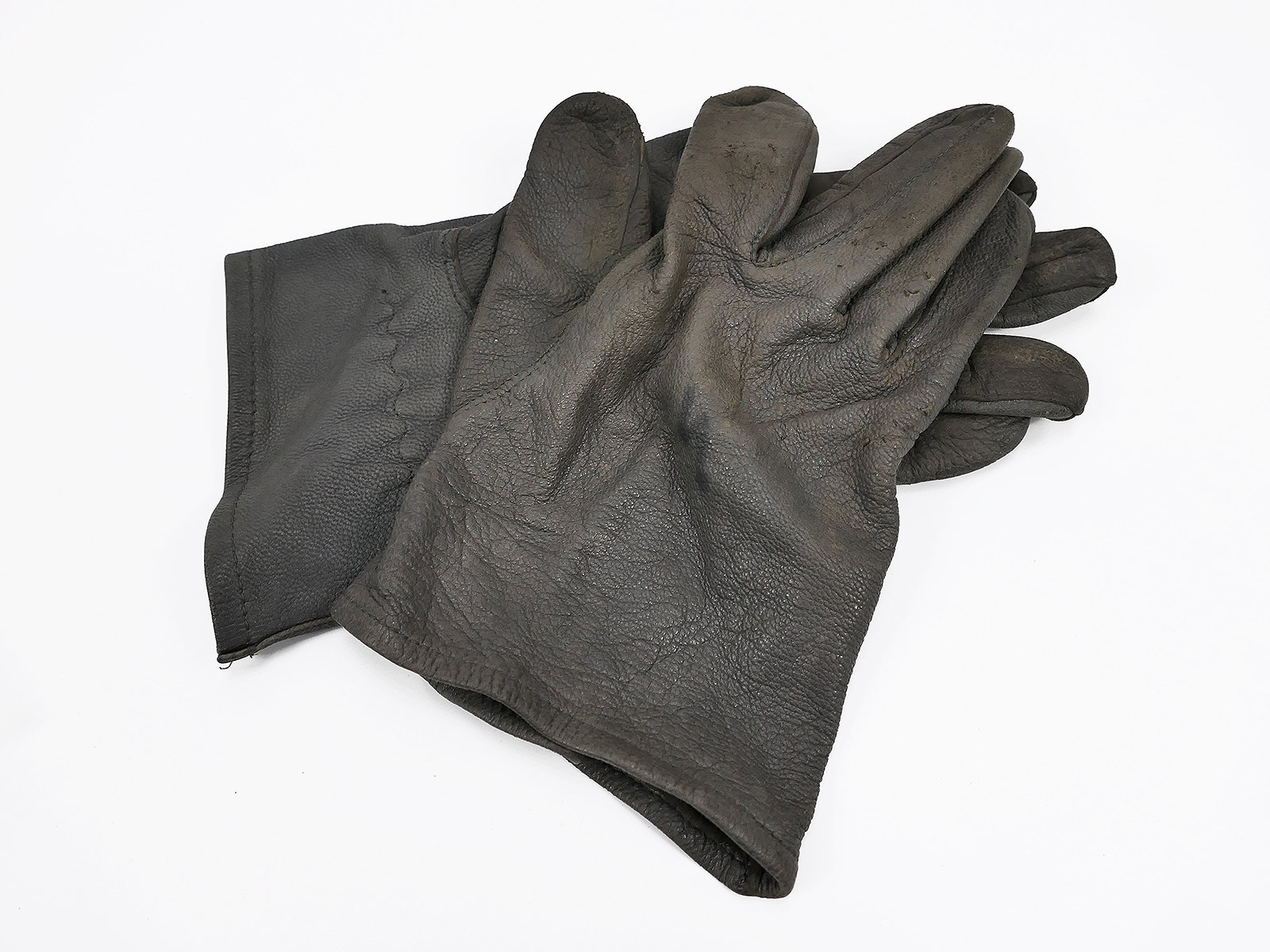 P1693250 Luftwaffe paratrooper vintage leather gloves size 9 RBNr.