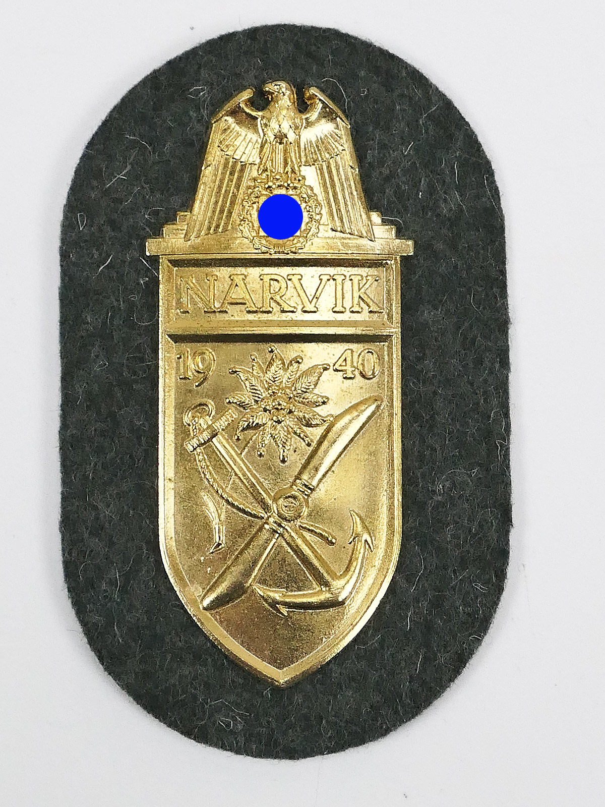 Wehrmacht sleeve shield NARVIK 1940 Narvik shield badge mountain infantry Norway TOP!