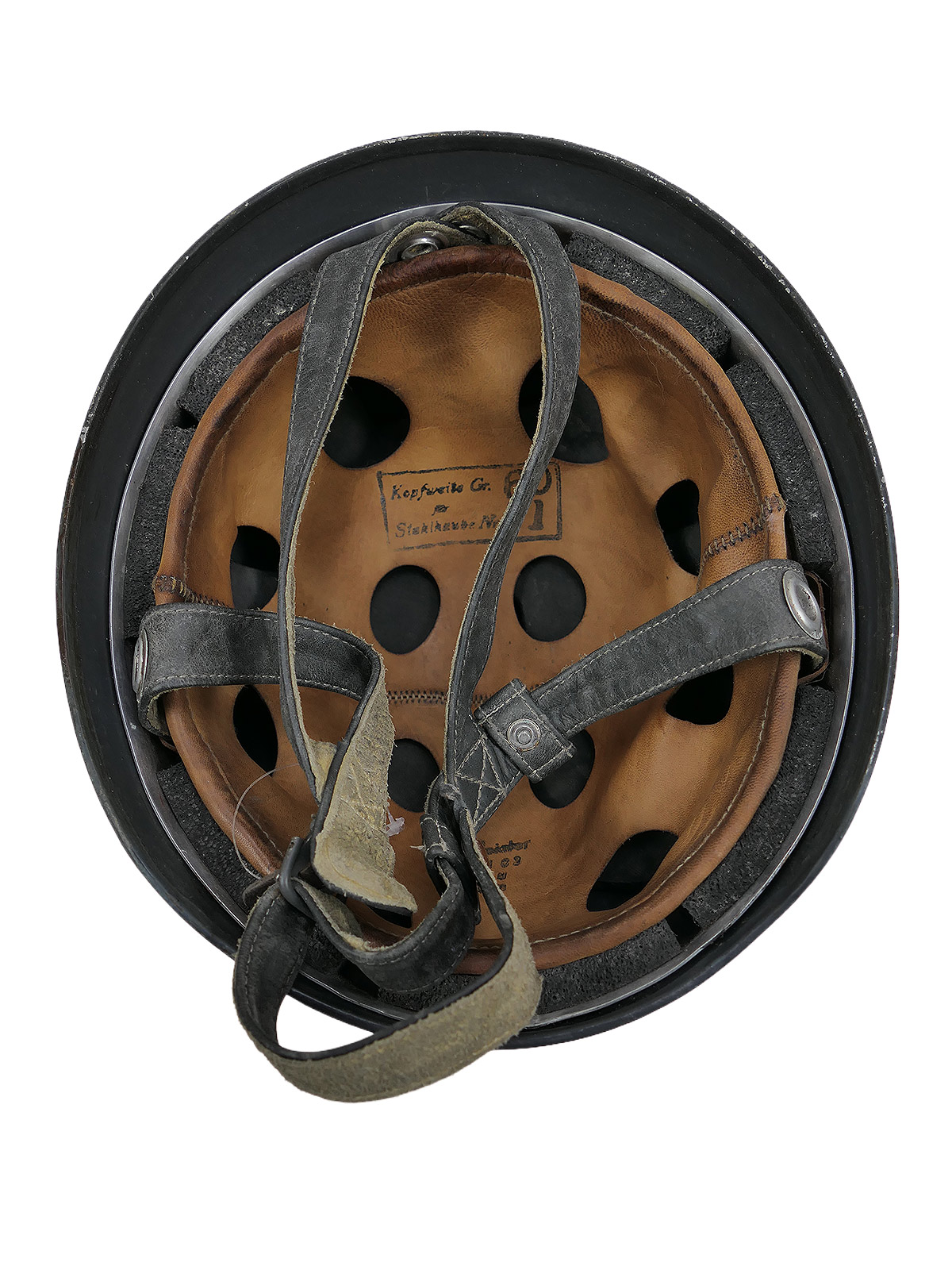 One-off item – Vintage camouflage paratrooper helmet, DD Stahlhelm M38, Luftwaffe paratrooper COLLECTION