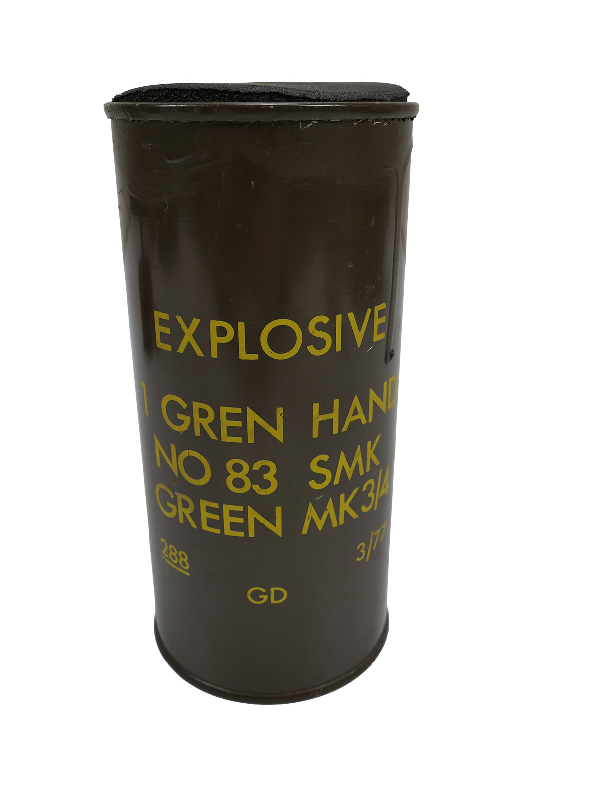 US Army M18 Smoke Grenade, Green Smoke Grenade, hand signal smoke grenade