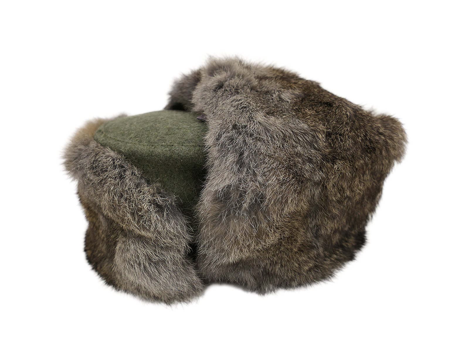 58/1 Wehrmacht Eastern Front winter cap, fur cap, rabbit fur, hare fur, field cap, size 58