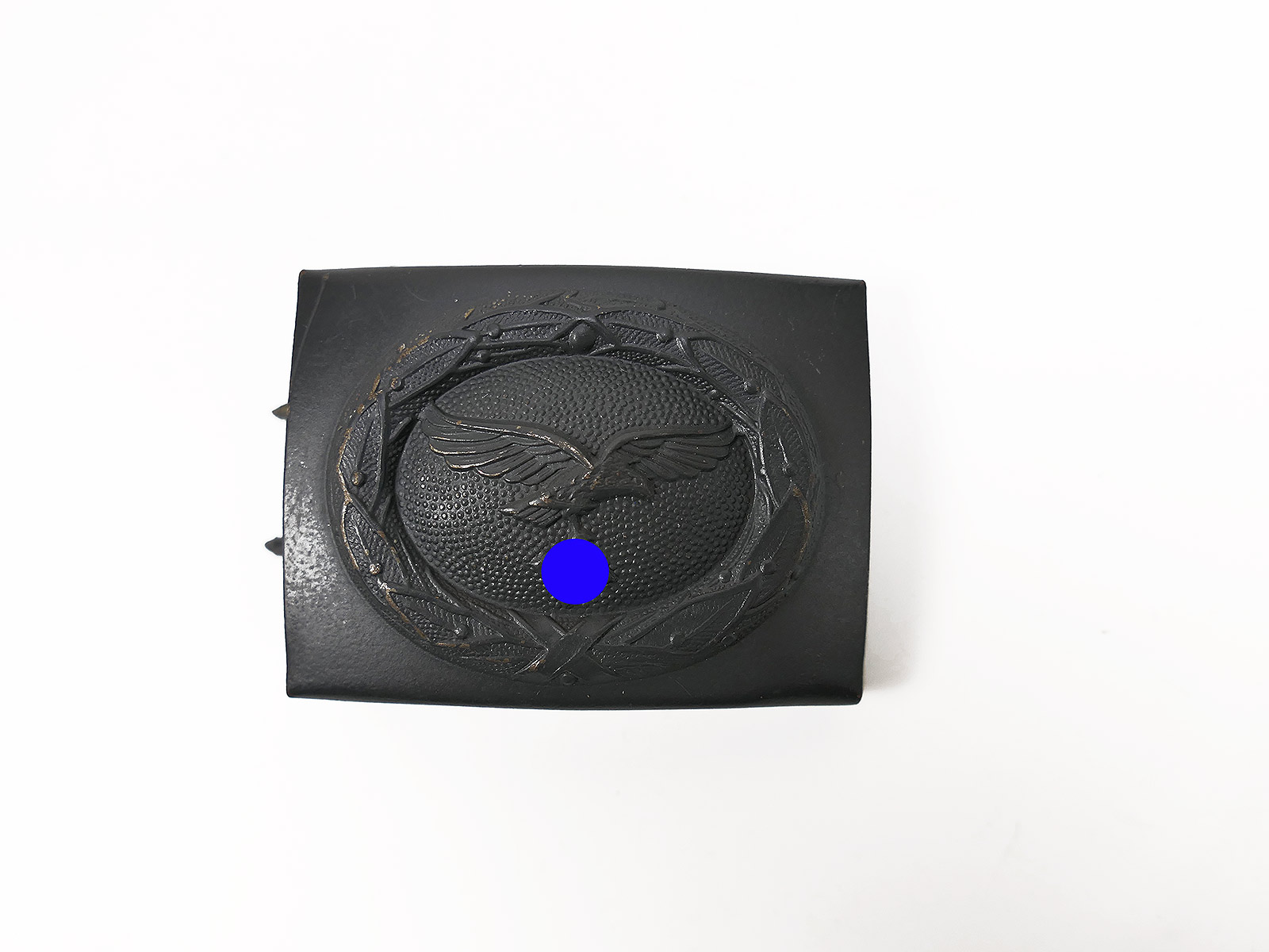 Wehrmacht Luftwaffe belt buckle steel J.F.S. blue-grey paratrooper belt buckle