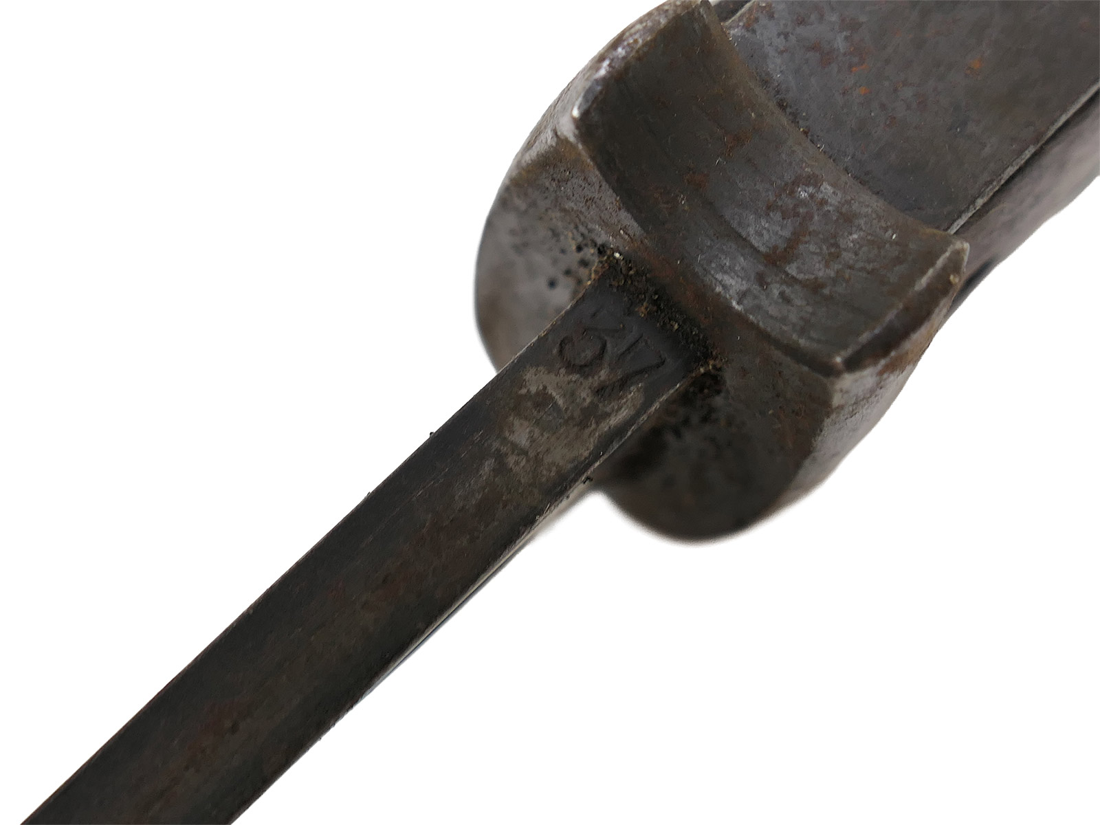 Wehrmacht M84/98 S/174 bayonet, 1937 K98 carbine / sidearm with scabbard, BATTLE-WORN