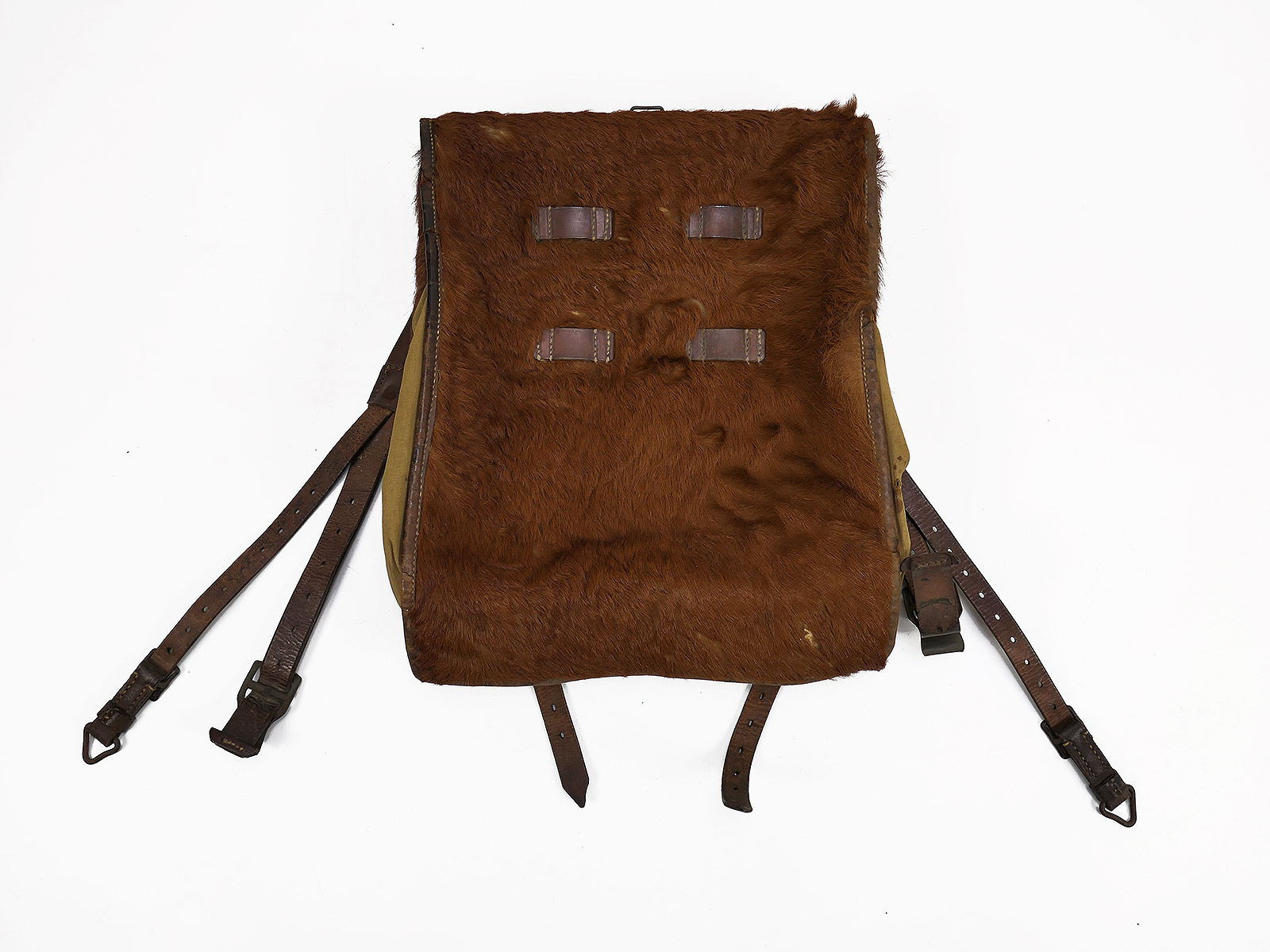 WW2 HJ Party Organisation ‘Affe’ rucksack, 1936, fur rucksack, COLLECTION, BATTLE-WORN