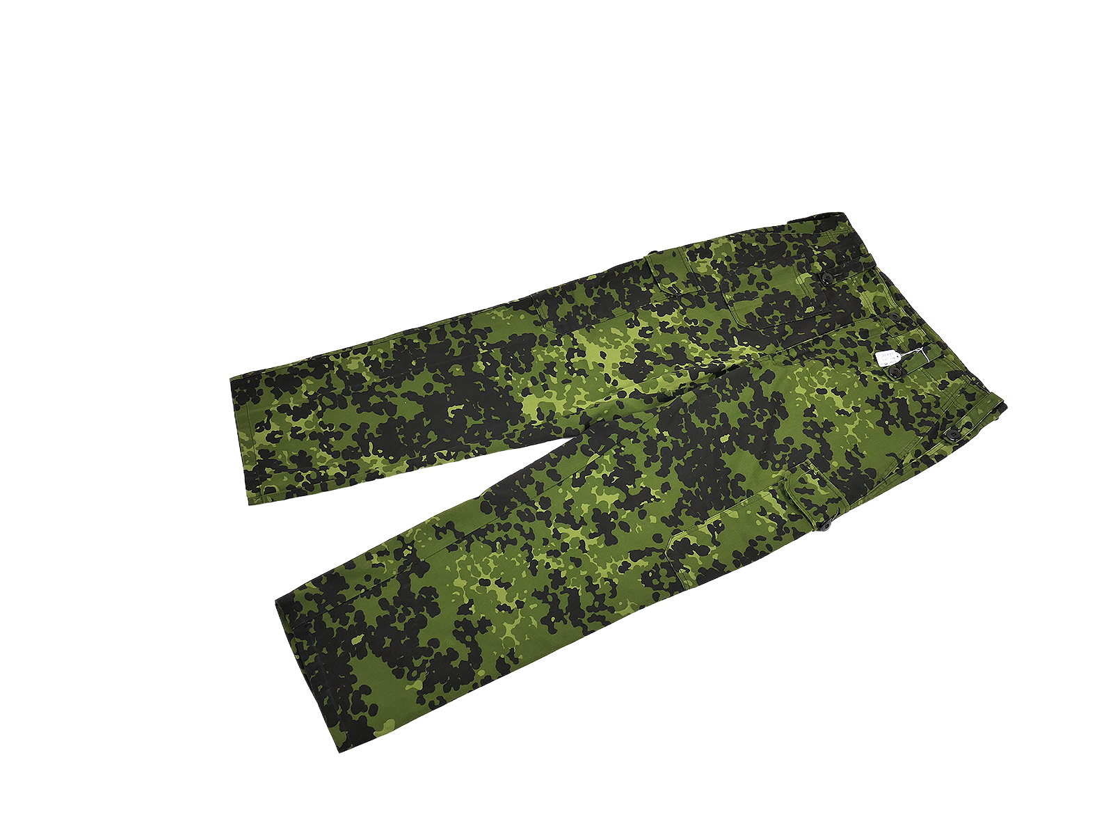 Denmark Combat camouflage trousers, green Flecktarn HMAK 2005 field trousers, camouflage trousers, DK, size 10, with measurements 