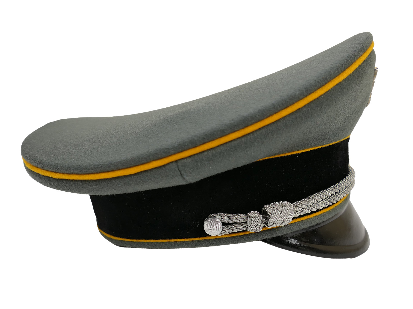 Waffen SS peaked cap, officer’s, cavalry, size 58 – top-quality museum-grade reproduction with metal detailing