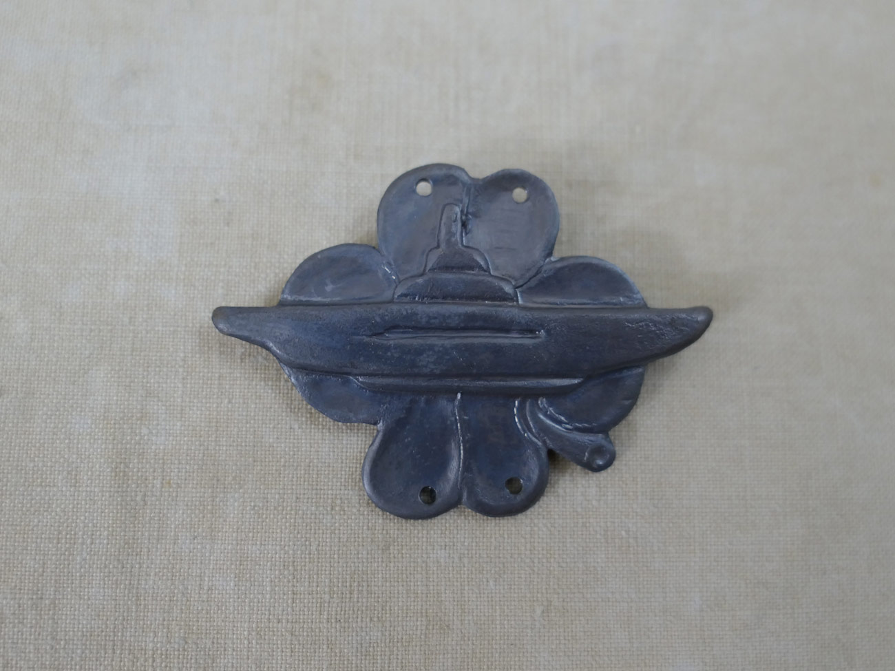 #03 Kriegsmarine Cap Badge U-Flottille U-Boat Flotilla Badge