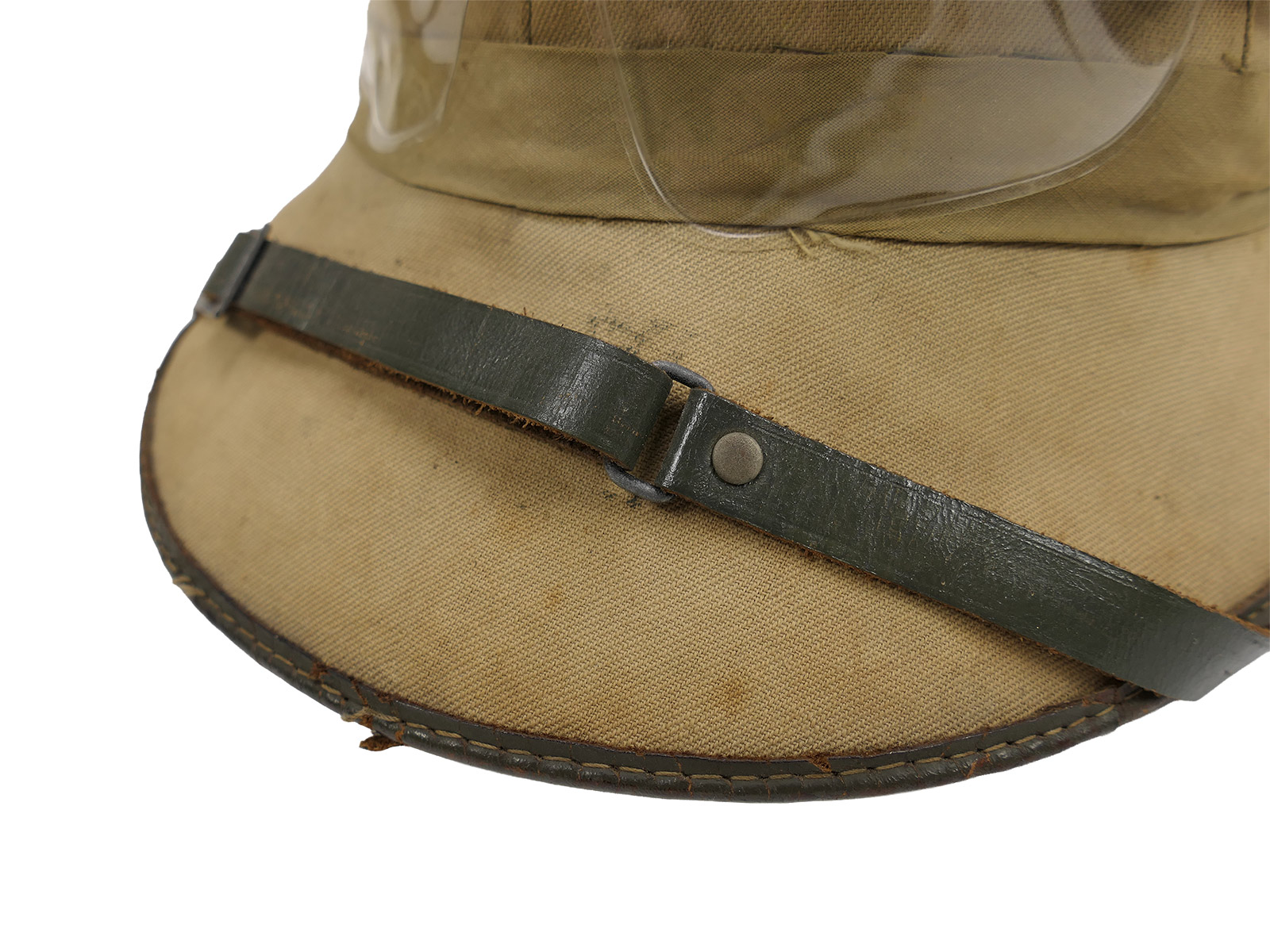 Original tropical helmet, Afrikakorps, Carl Halfar, Wehrmacht, DAK, with dust goggles – COLLECTION