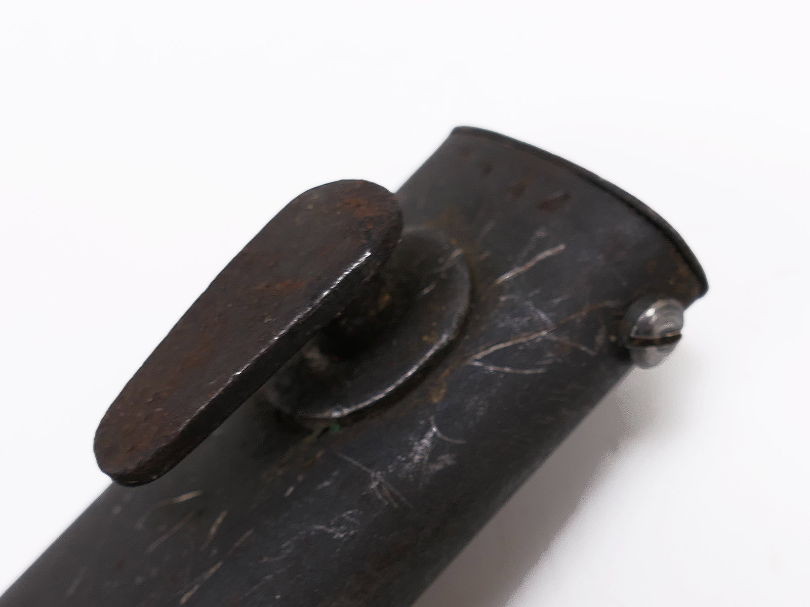 Wehrmacht M84/98 bayonet (from 1943) for the K98 carbine / fixed bayonet with scabbard, BATTLE-WORN
