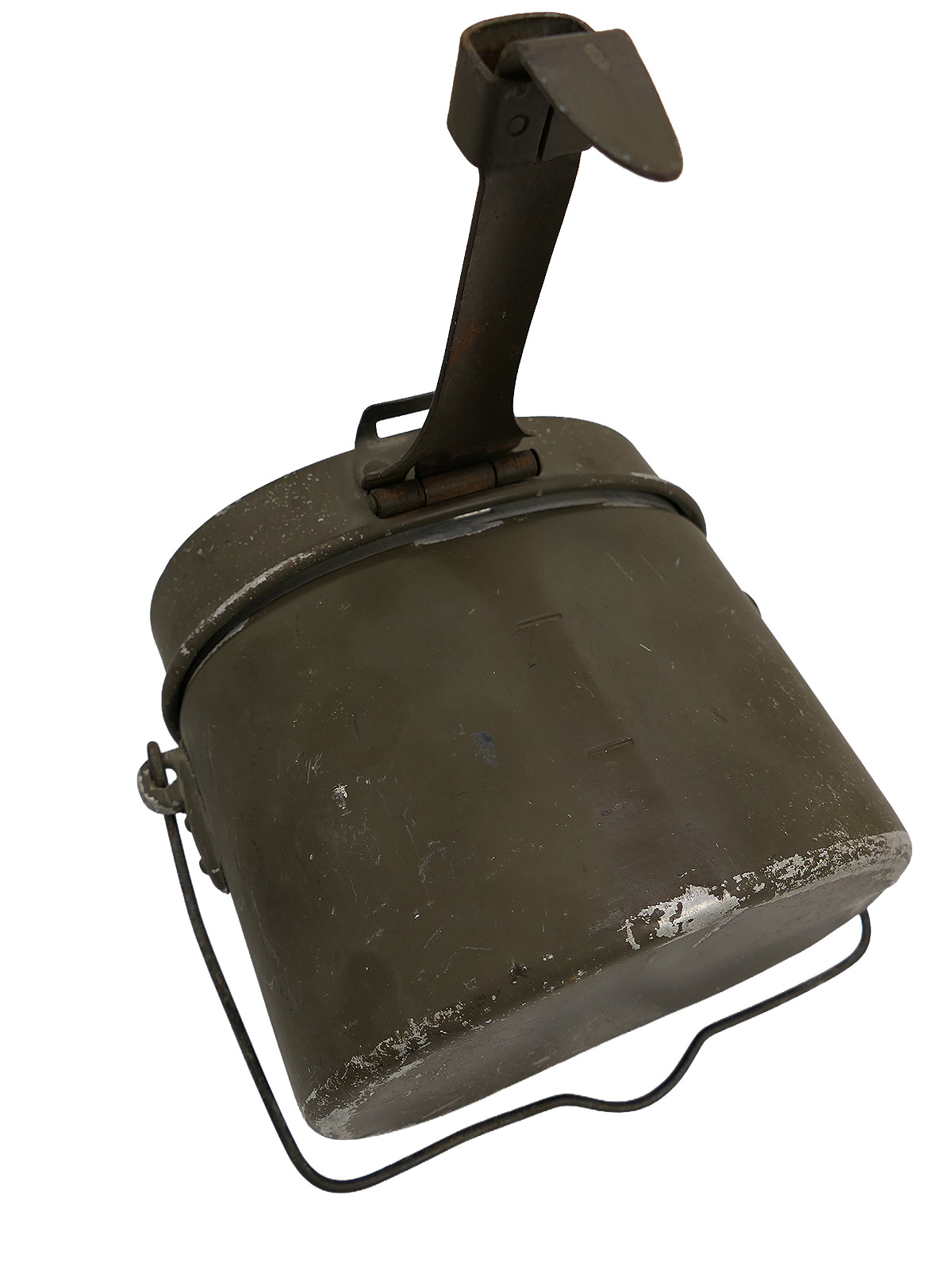 Wehrmacht cookware set, manufacturer MKL 41, with 95% of the original paintwork intact, complete with leather strap – COLLECTION