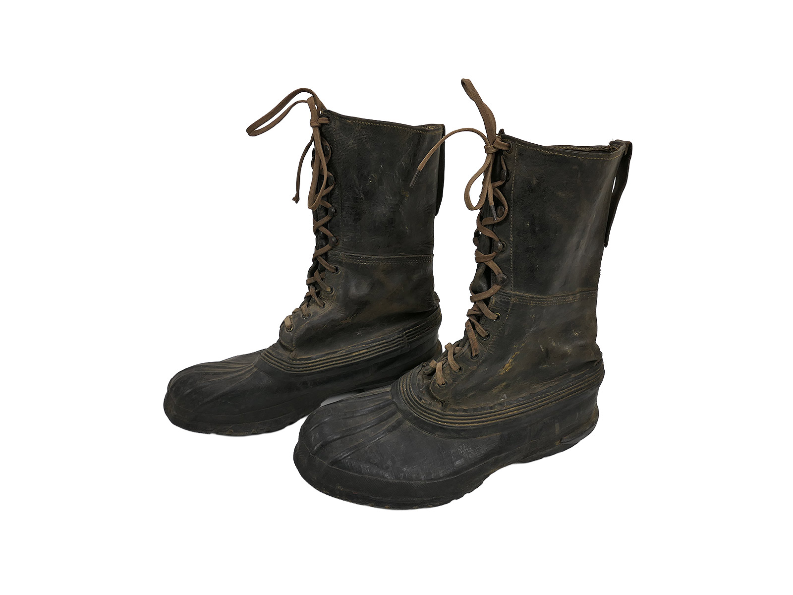 US ARMY WW2 Shoe Pacs boots winter boots sole length 31,5cm around 1943 Collection BATTLE WORN