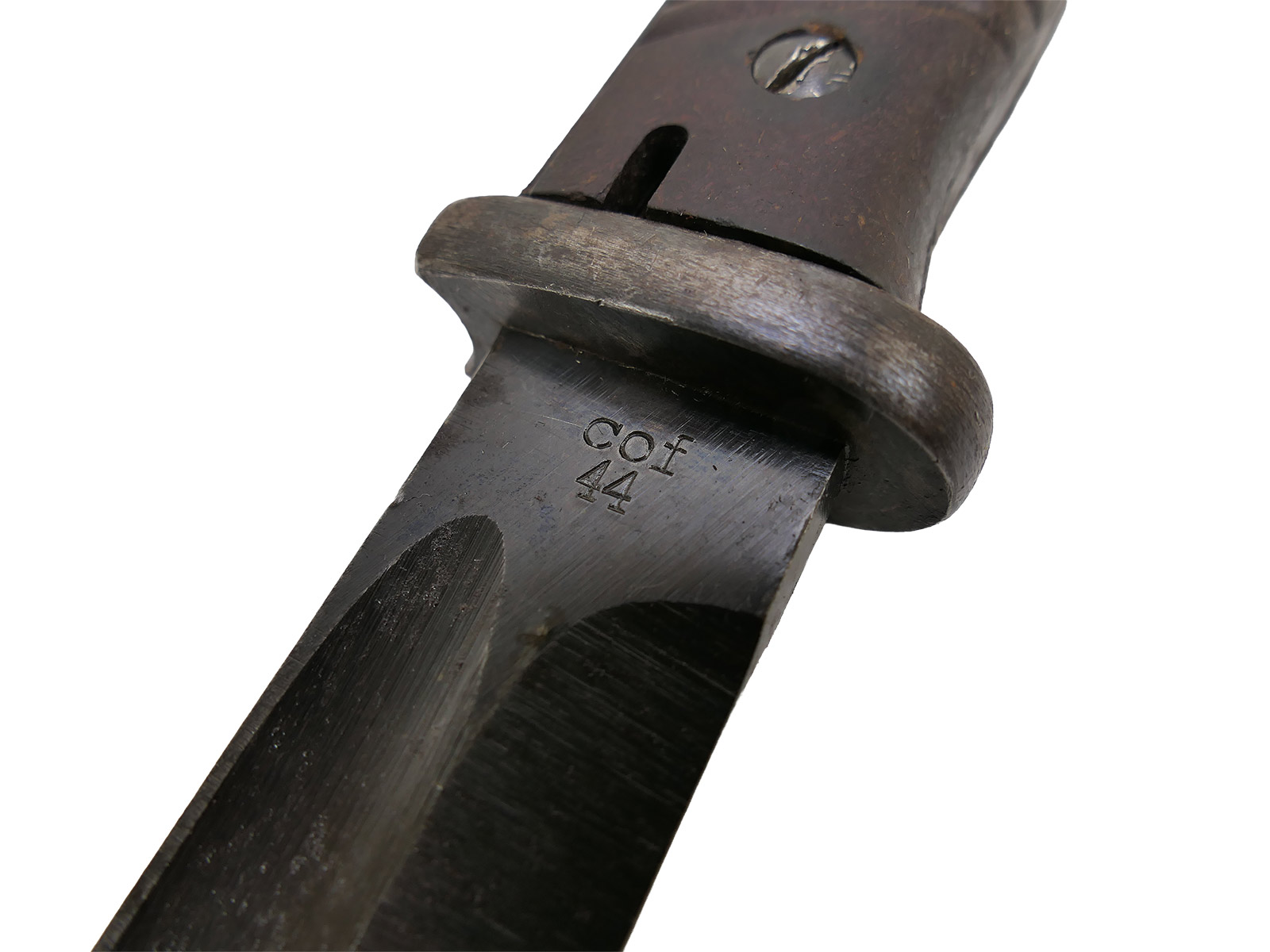 Wehrmacht M84/98 K98 bayonet / side-mounted bayonet – matching serial numbers, cof 44, battle-worn