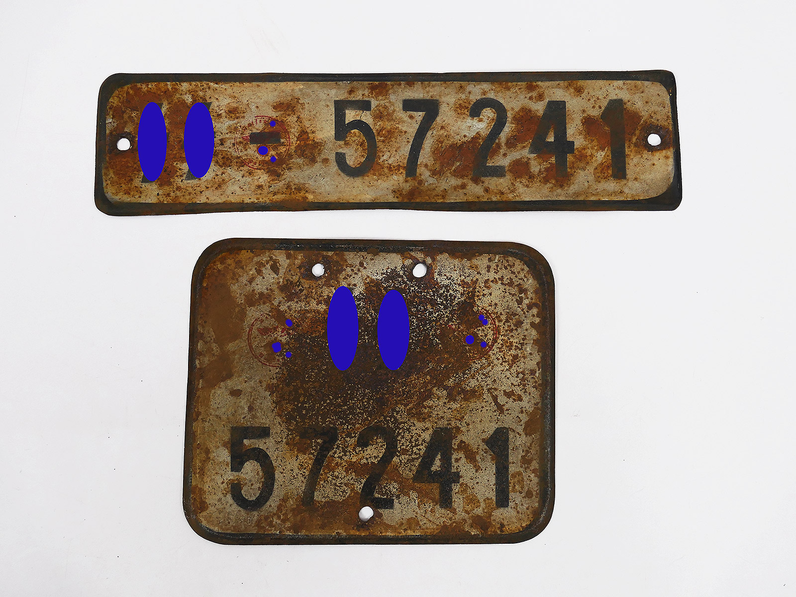 P1579456 Waffen SS set license plate KFZ license plate Kübelwagen VW82 Schwimmwagen VW166