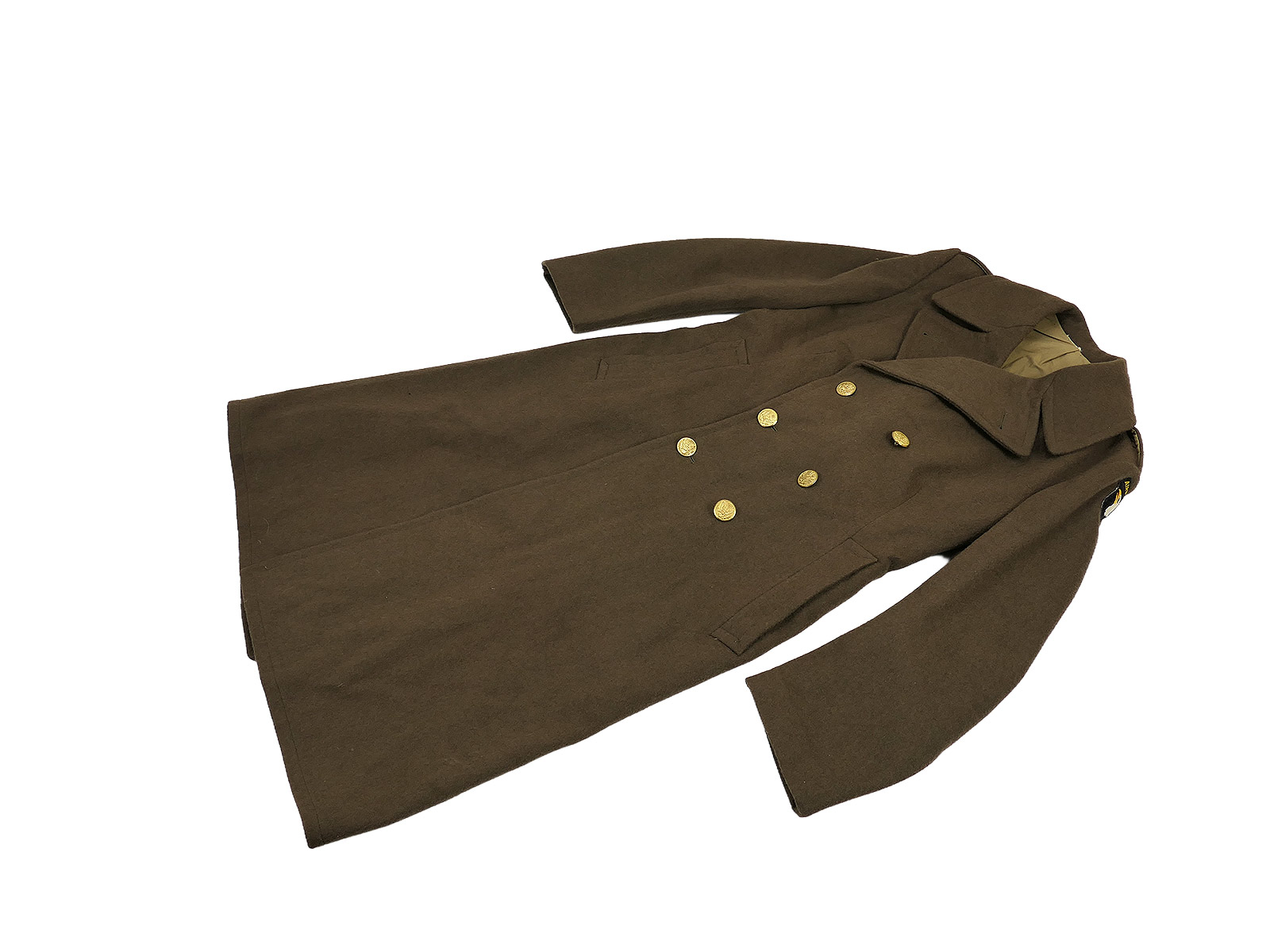 Single piece US Army WW2 Winter Coat Men's Wool Trench Coat Melton 101st Airborne COLLECTION BATTLE WORN