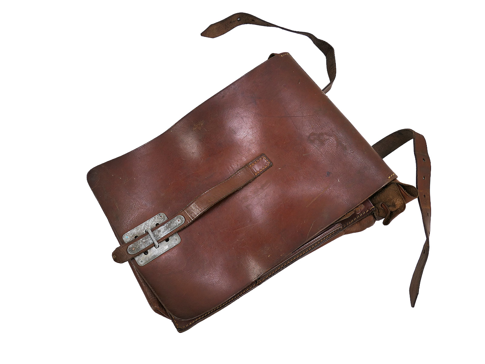 Wehrmacht / Luftwaffe Original Leather Map Pouch, Brown, dated 1935, with manufacturer’s mark: ‘Meldetasche’ COLLECTION