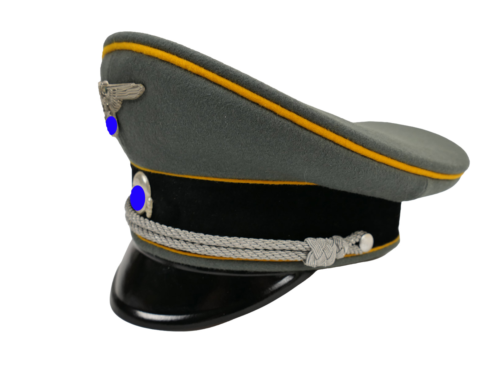 Waffen SS peaked cap, officer’s, cavalry, size 58 – top-quality museum-grade reproduction with metal detailing