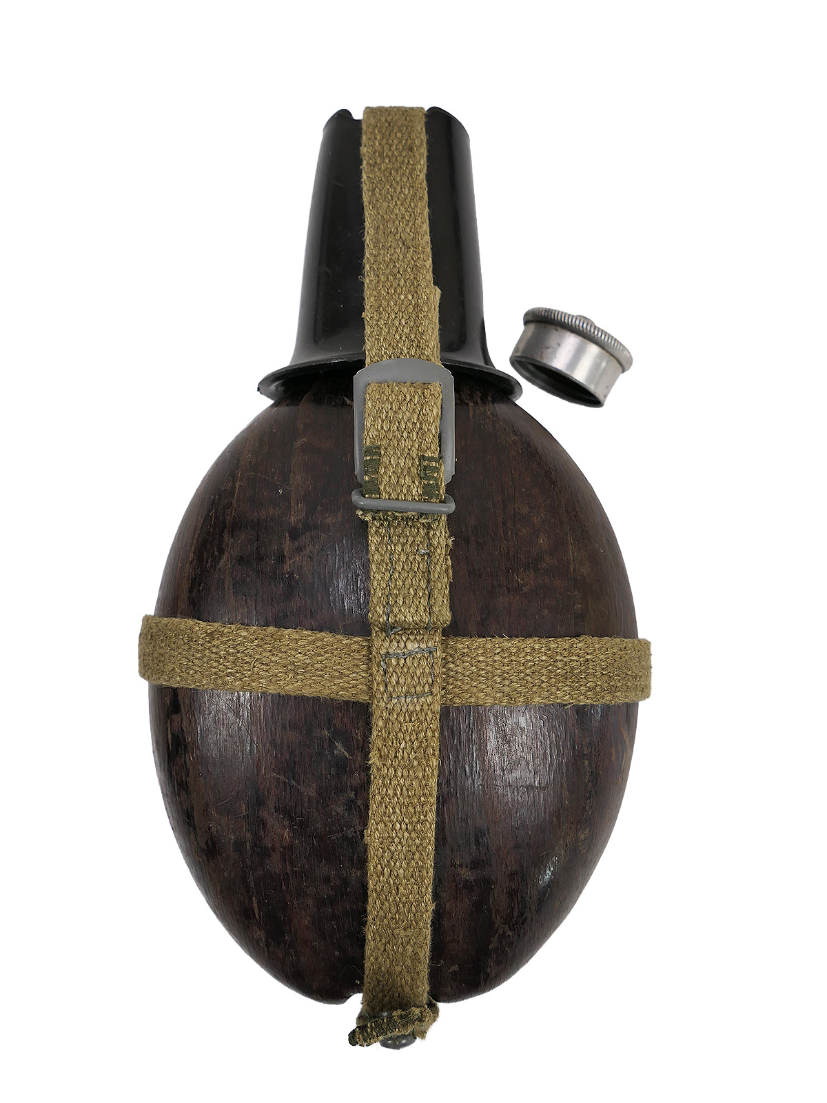 Wehrmacht DAK Afrika Korps Original Coconut Field Canteen H.R.E.41 Tropical