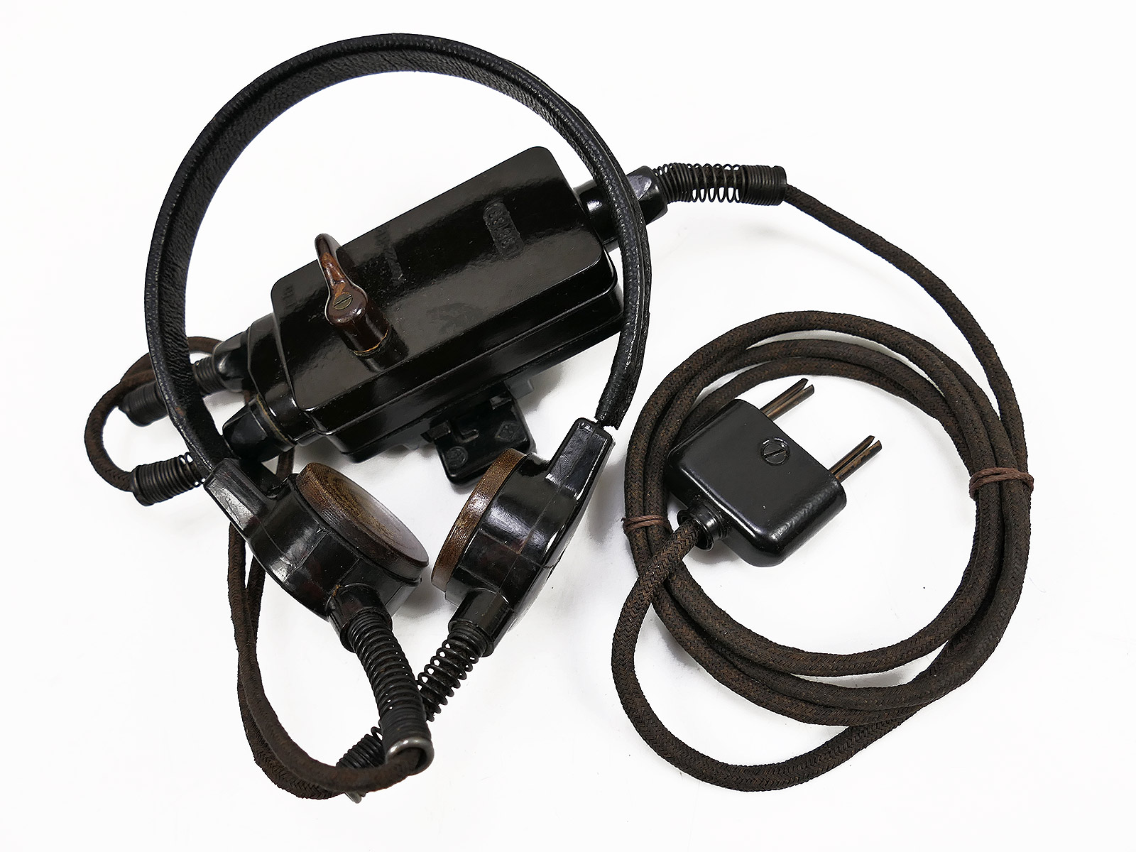 Wehrmacht Waffen-SS tank throat microphone with selector switch, control box, radio #2