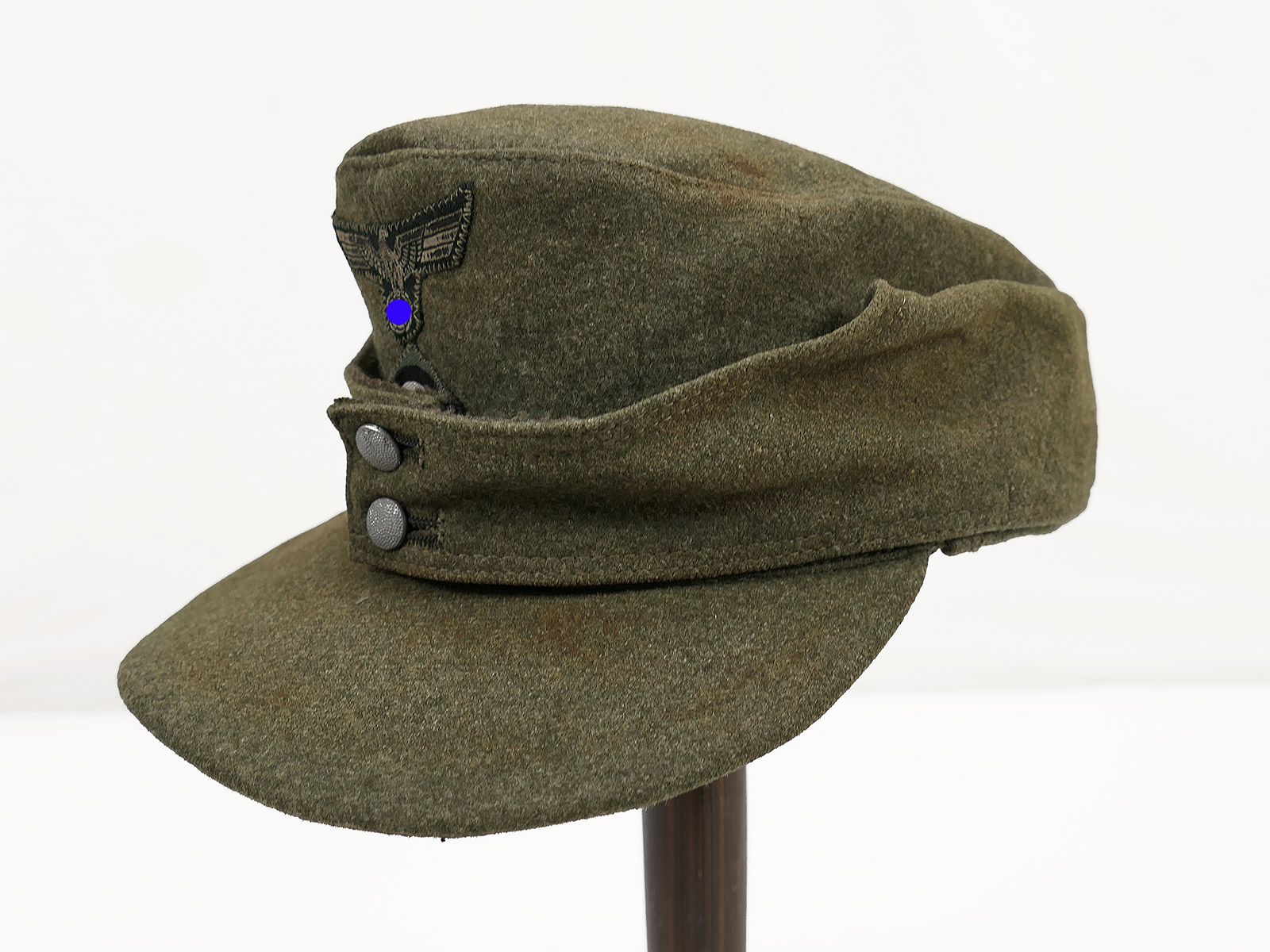 Vintage Wehrmacht M43 field cap, woollen fabric / with wear and tear, size 60, TOP condition