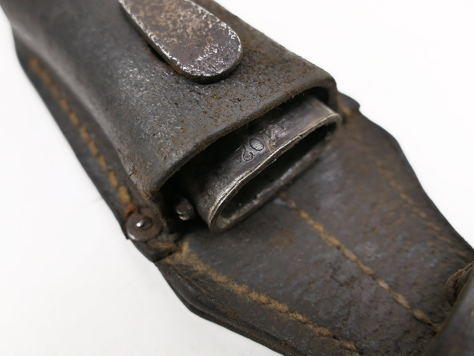 Wehrmacht M84/98 K98 bayonet / S/155 sidearm with belt loop – BATTLE WORN