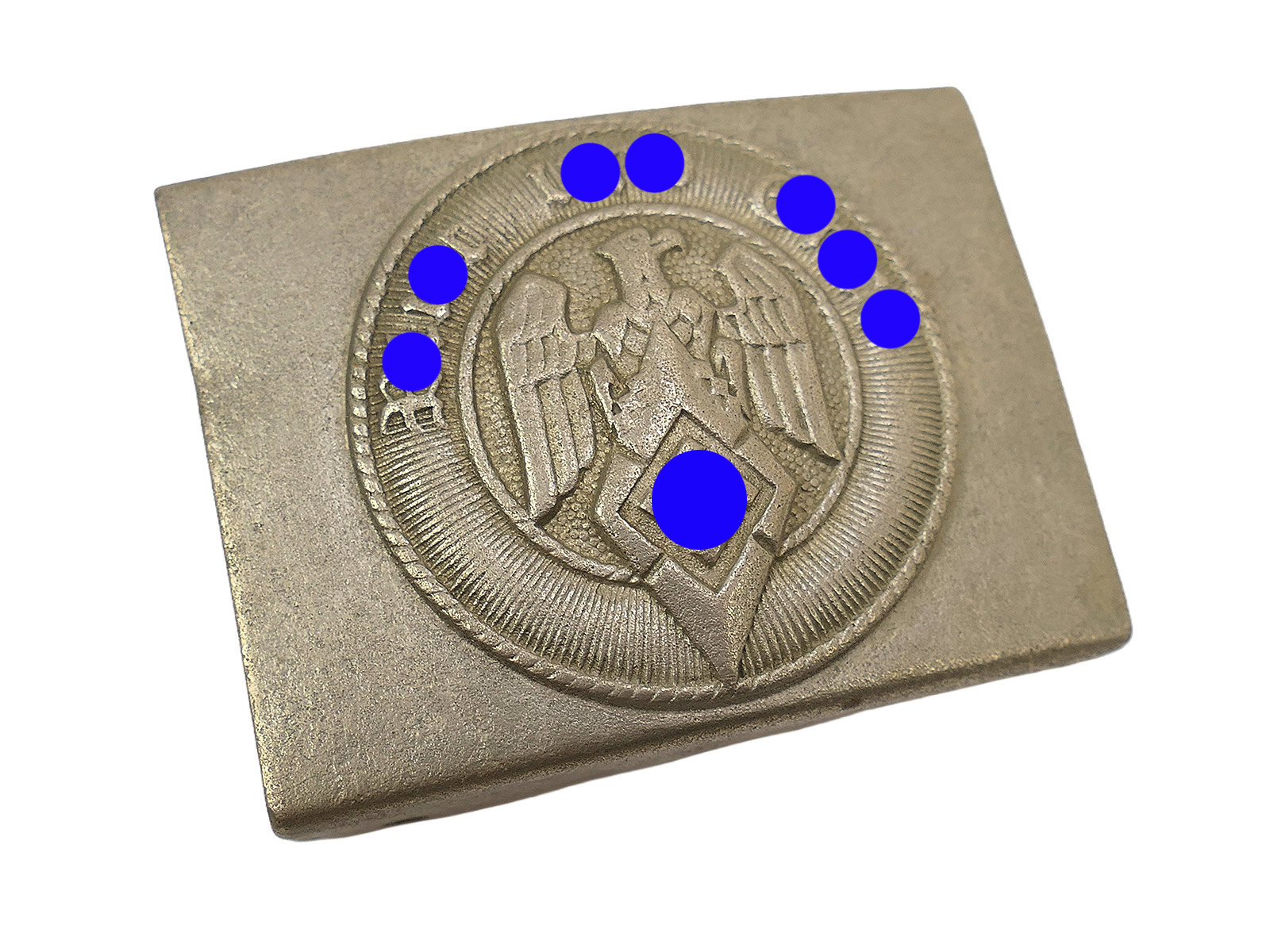 One-off HJ (Hitler Youth) belt buckle by Overhoff *damaged* COLLECTION