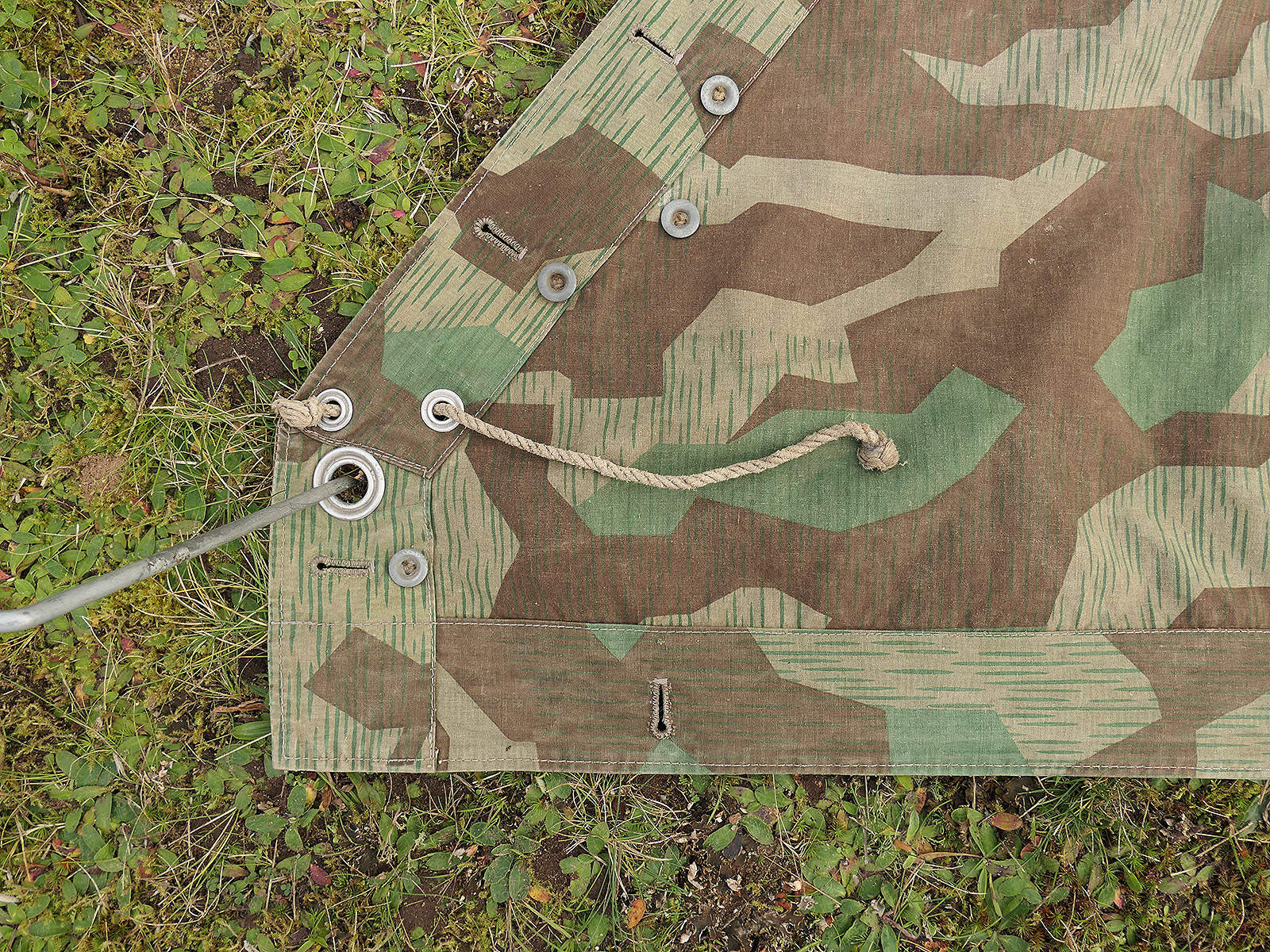 Original Wehrmacht M31 tent canvas, splinter camouflage, camouflage tent fabric – COLLECTION BATTLE WORN