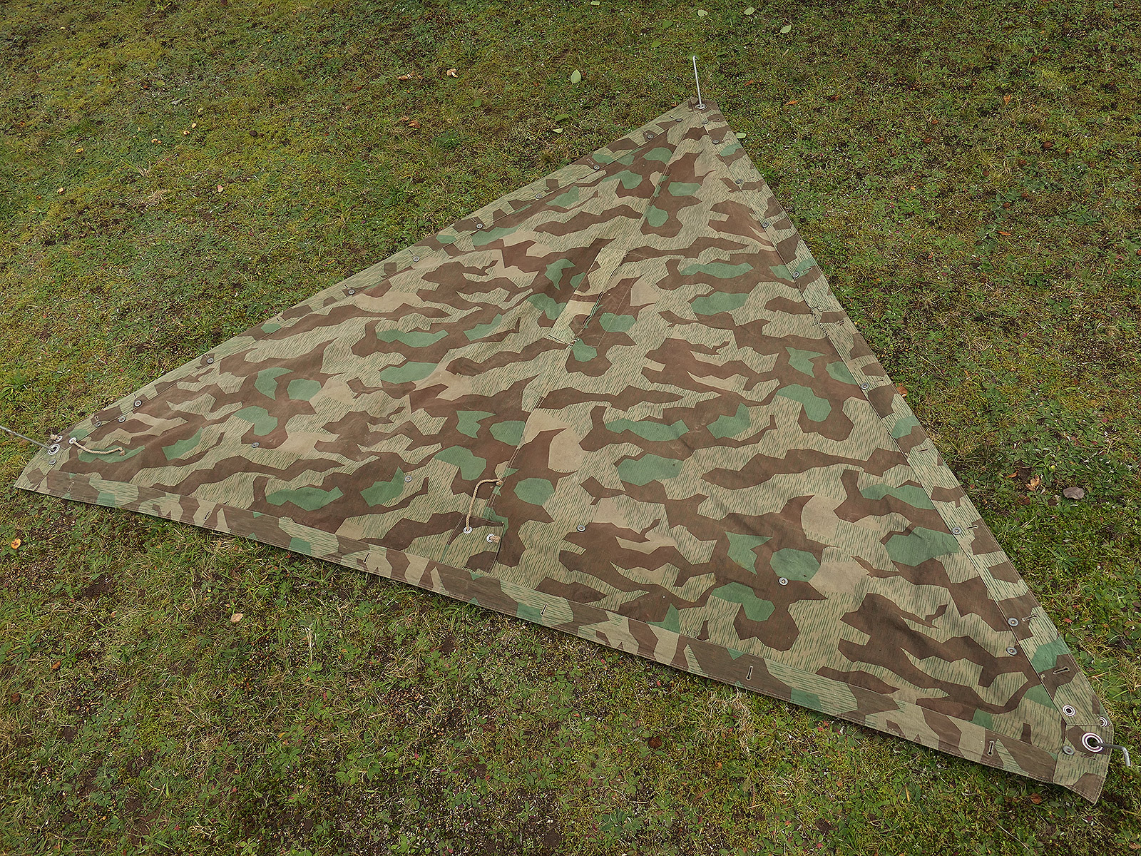 Original Wehrmacht M31 tent canvas, splinter camouflage, camouflage tent fabric – COLLECTION BATTLE WORN