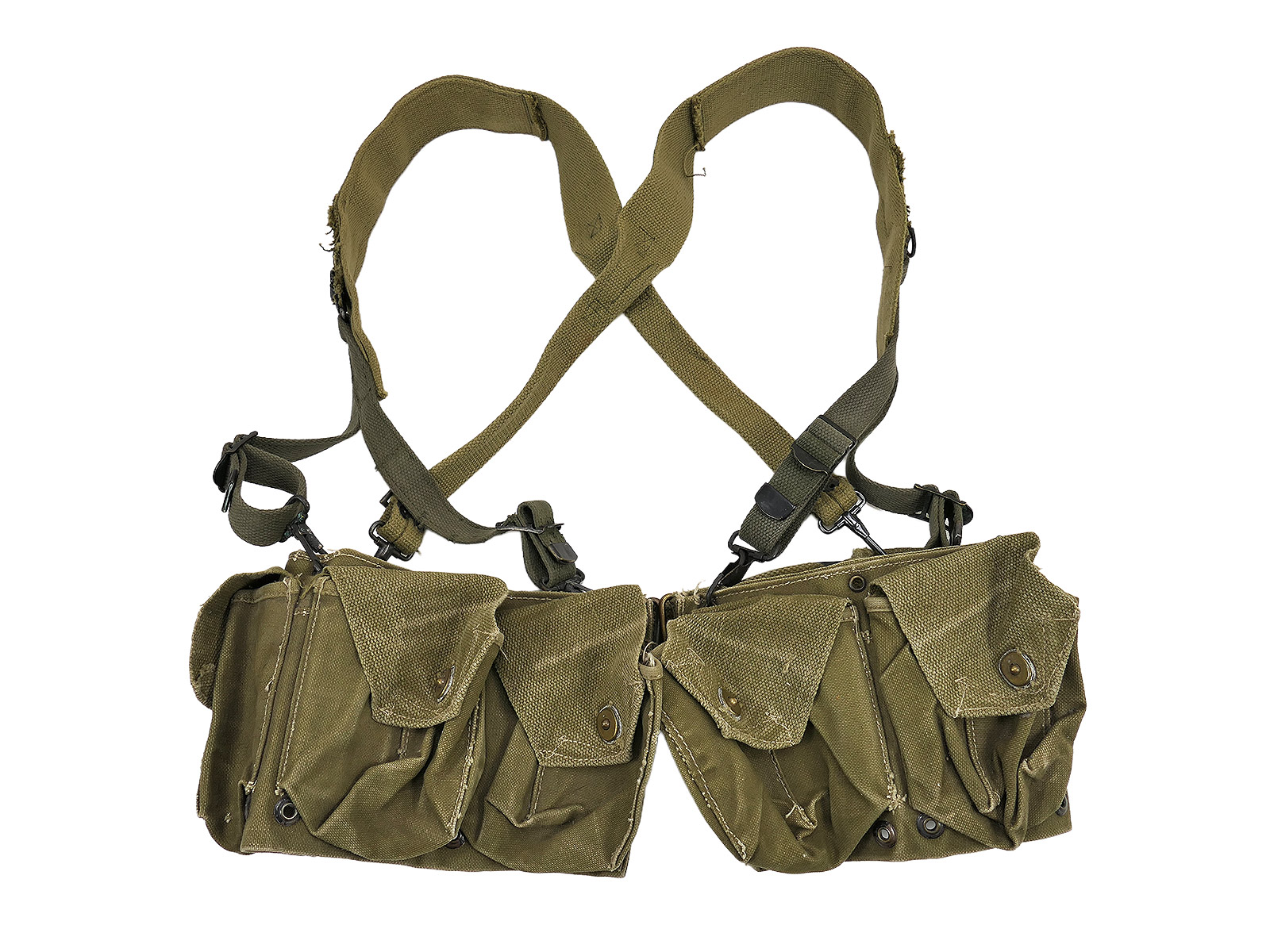 Type WW2 US Army SET B.A.R. Ammo Belt Browning Automatic Rifle + Suspenders Ammunition Belt
