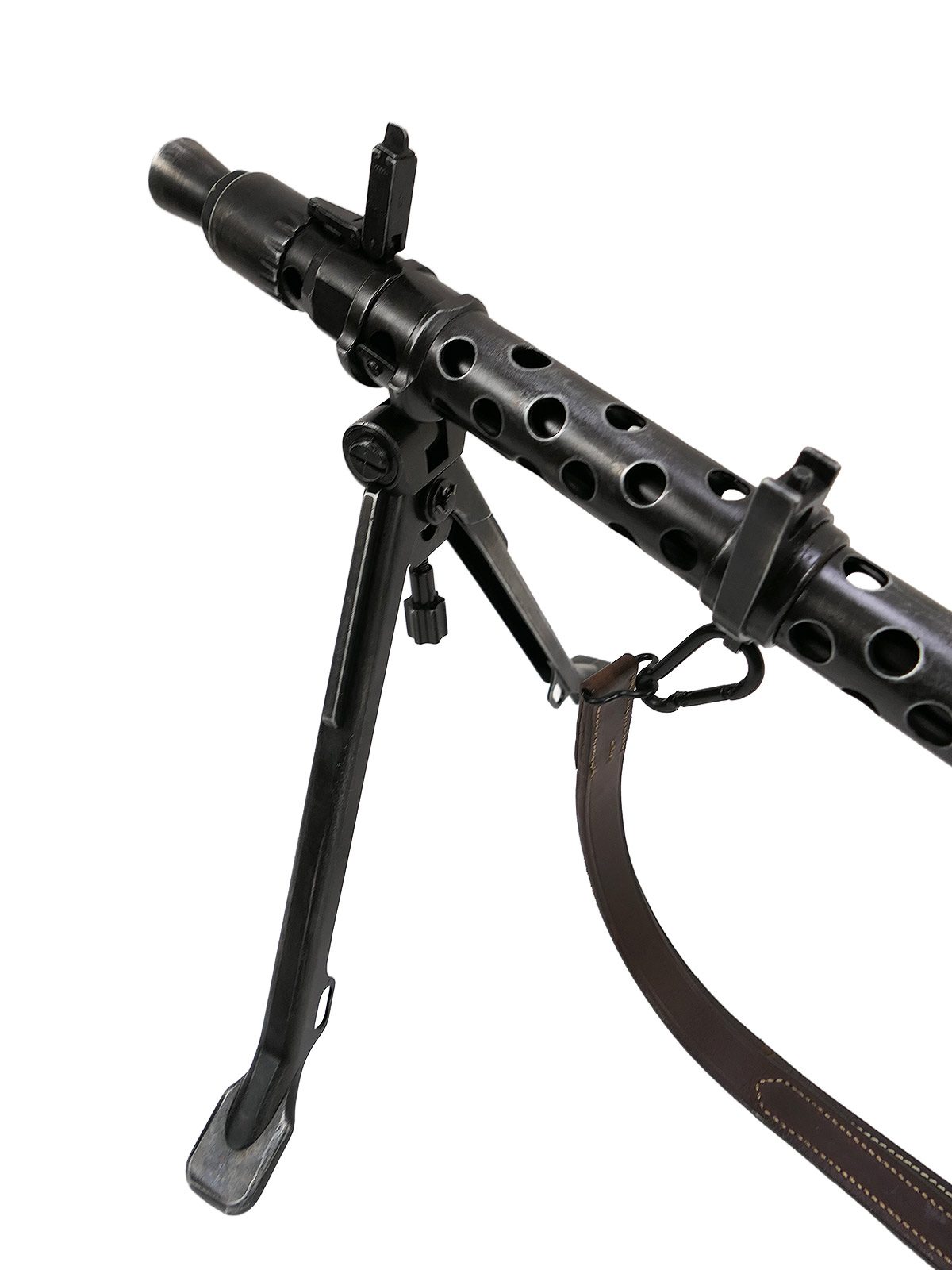 Wehrmacht MG34 machine gun decorative model – film prop, made of metal with a wooden buttplate and carrying strap