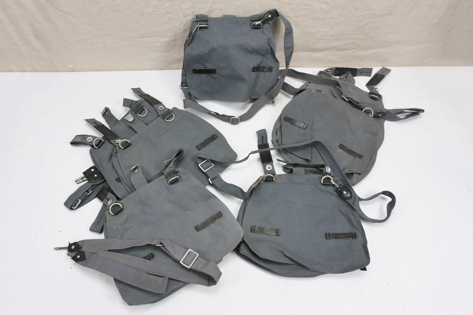 P1230387 1x WL Haversack with strap blue gray type Luftwaffe WW2 LW