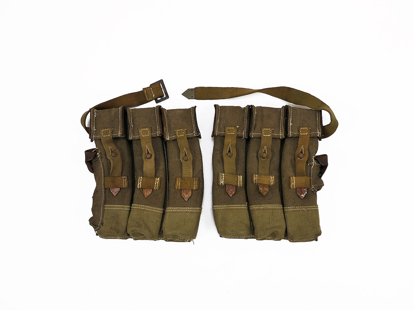 #Z7 Wehrmacht 2x magazine pouch assault rifle 44 STGW44 MP44 RED thread 