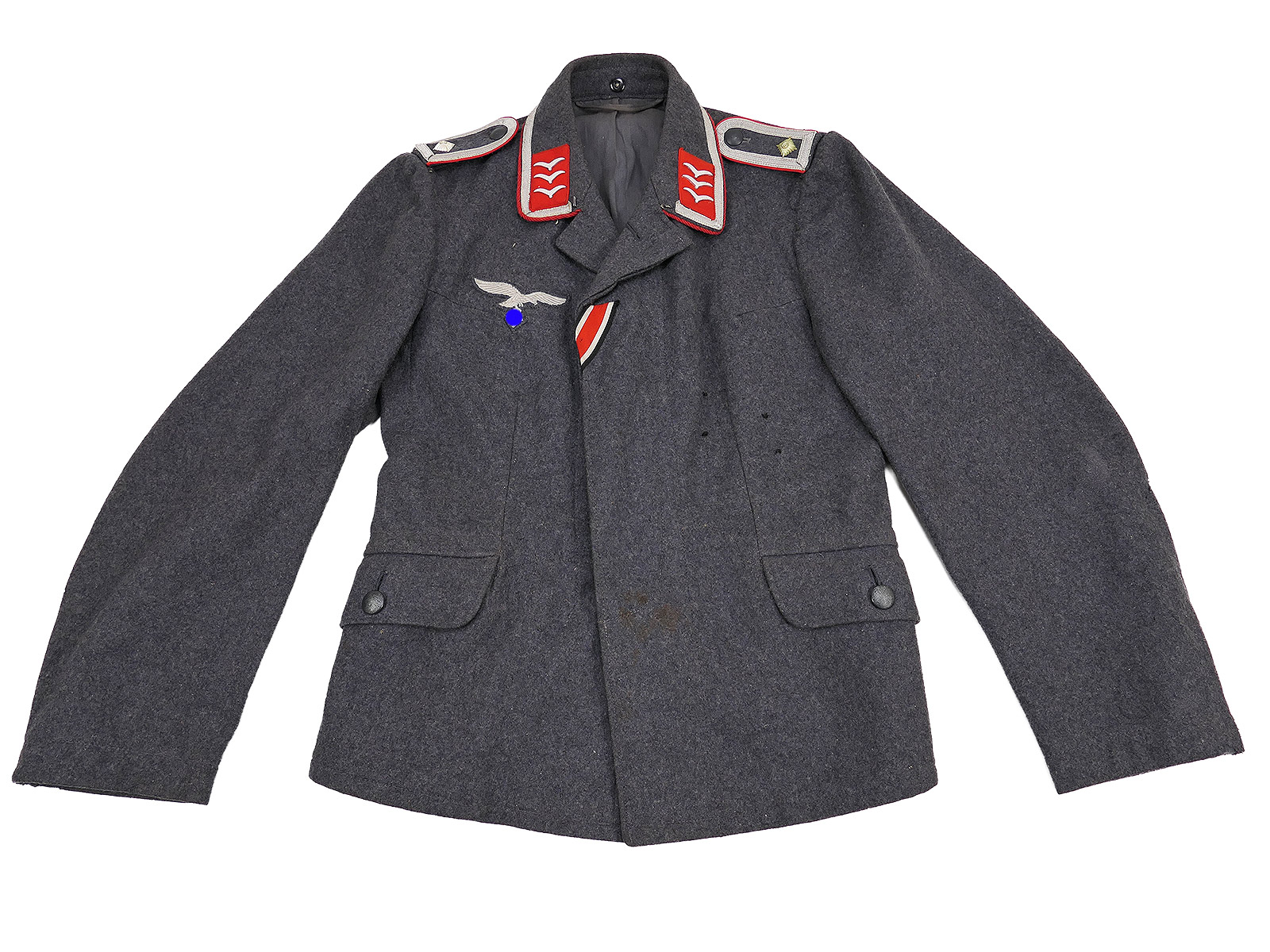 WW2 Original Luftwaffe Pilot’s Jacket, Sergeant, Anti-Aircraft Artillery, Uniform, COLLECTION, BATTLE-WORN