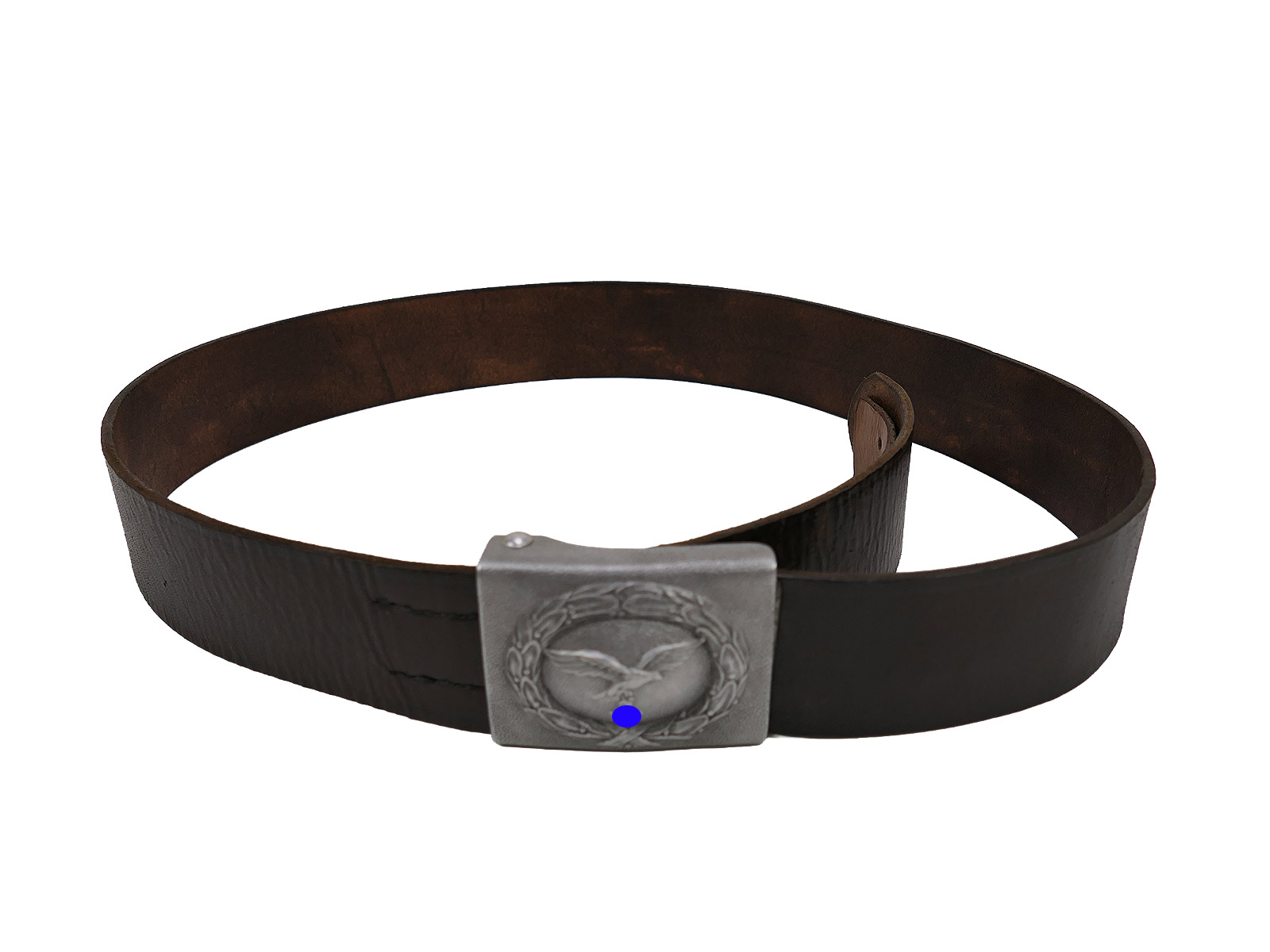 Luftwaffe Vintage Belt / Leather Belt, 105 cm, with Luftwaffe Pilot Aluminium Buckle – BATTLE WORN