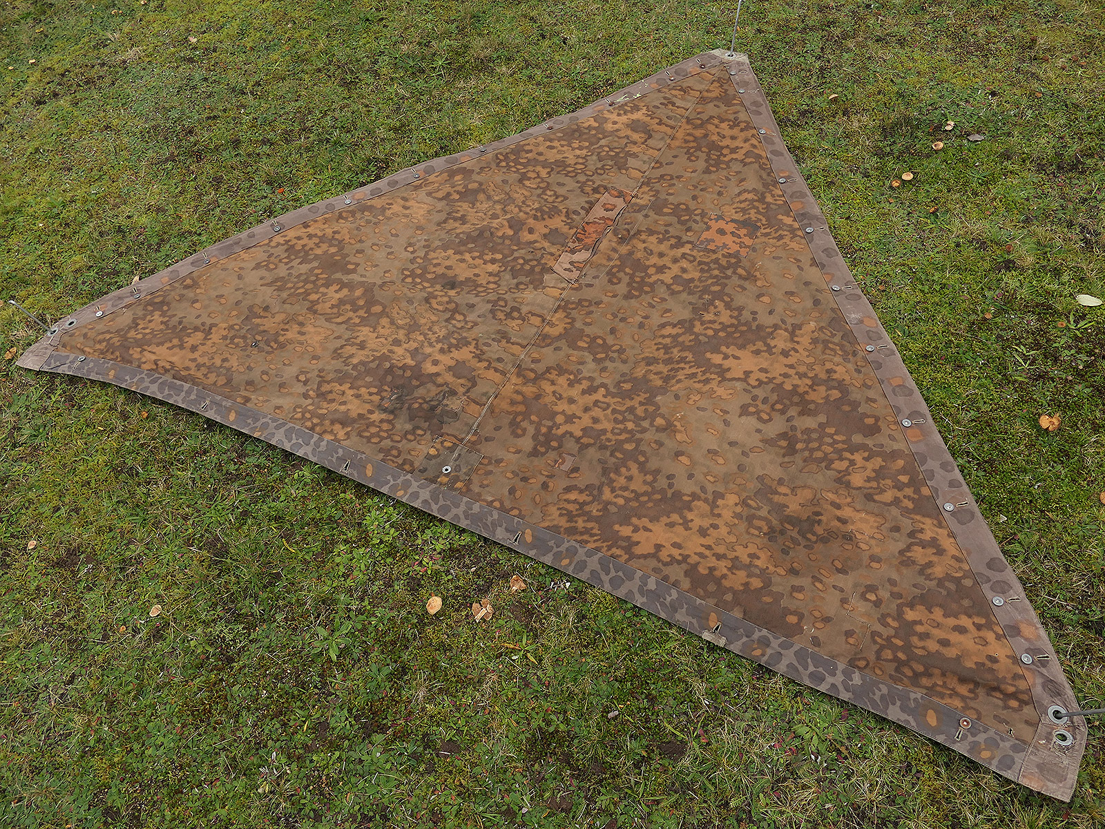 #A/ Waffen SS Original Tarpaulin – Oak Leaf Camouflage Tarpaulin – Battle-Worn