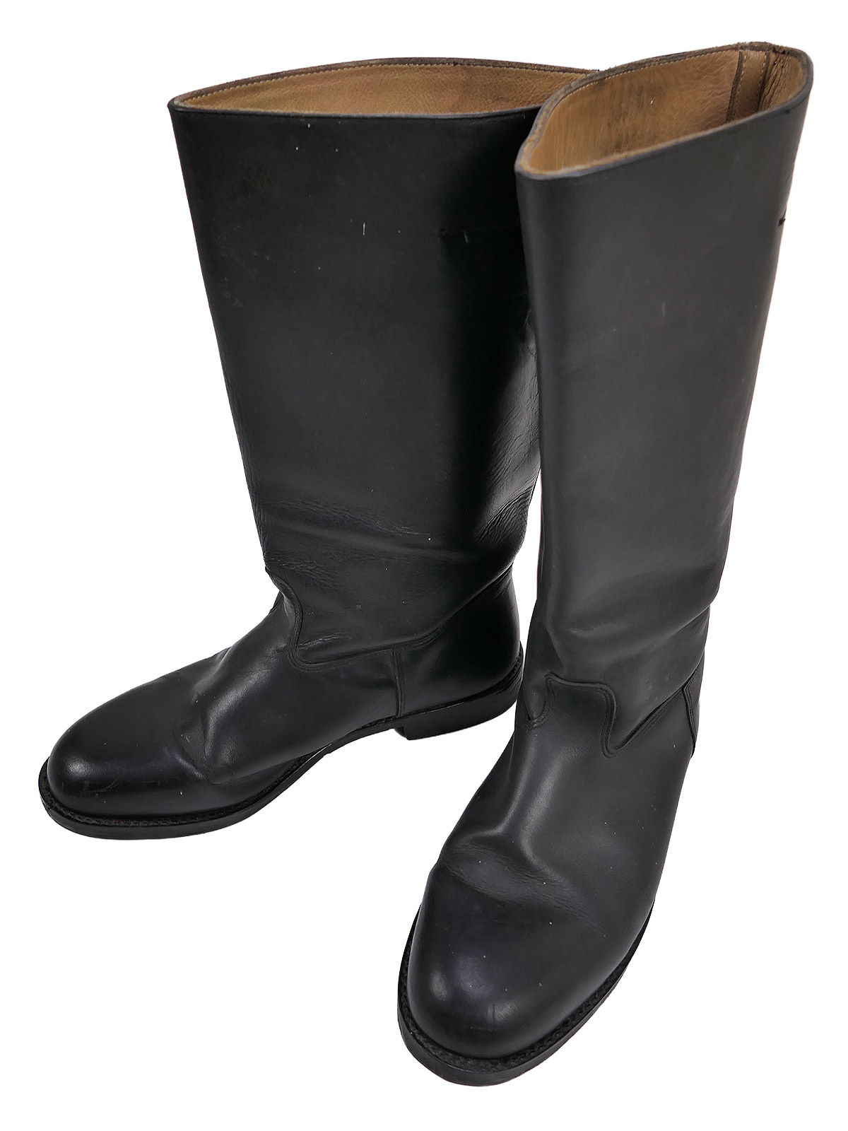 Wehrmacht-style leather boots, studded, high-top boots, Guard Battalion, size 47, with horseshoe, 305/116 TOP