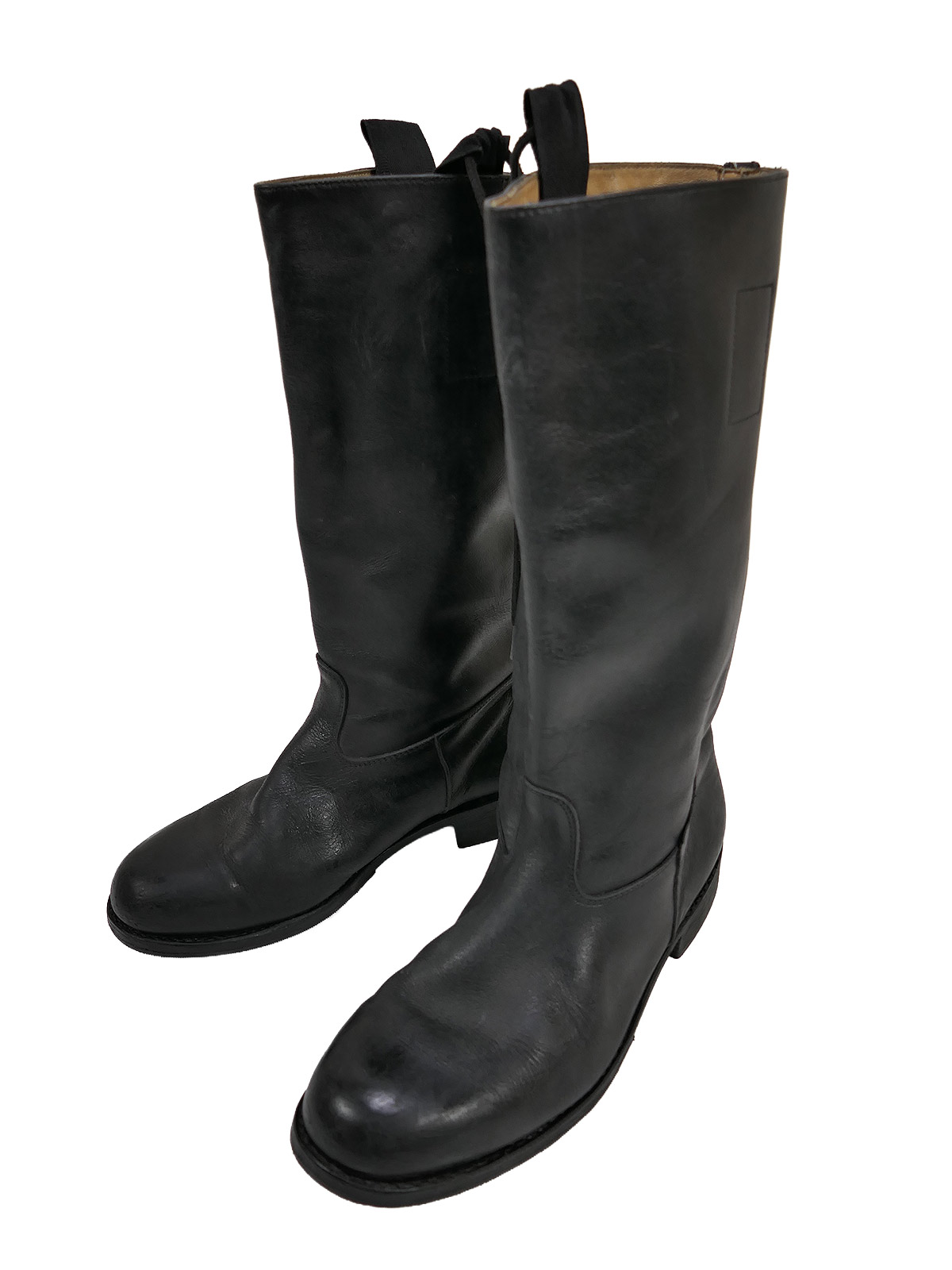 Wehrmacht-style leather boots, studded, high-top boots, Guard Battalion, size 43, with horseshoe 275/105