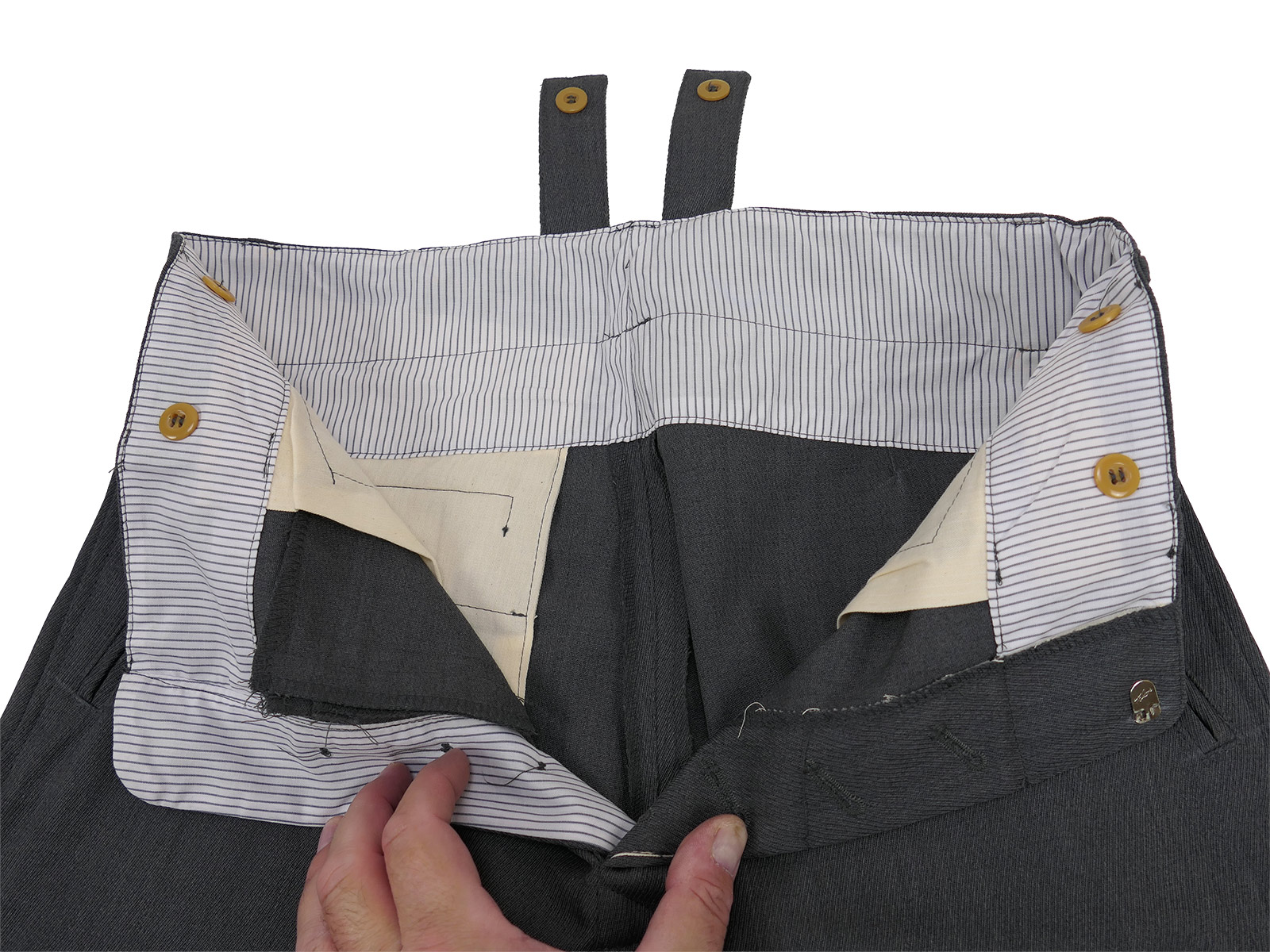 One-off Wehrmacht officer’s gabardine breeches, grey, size Small – COLLECTION