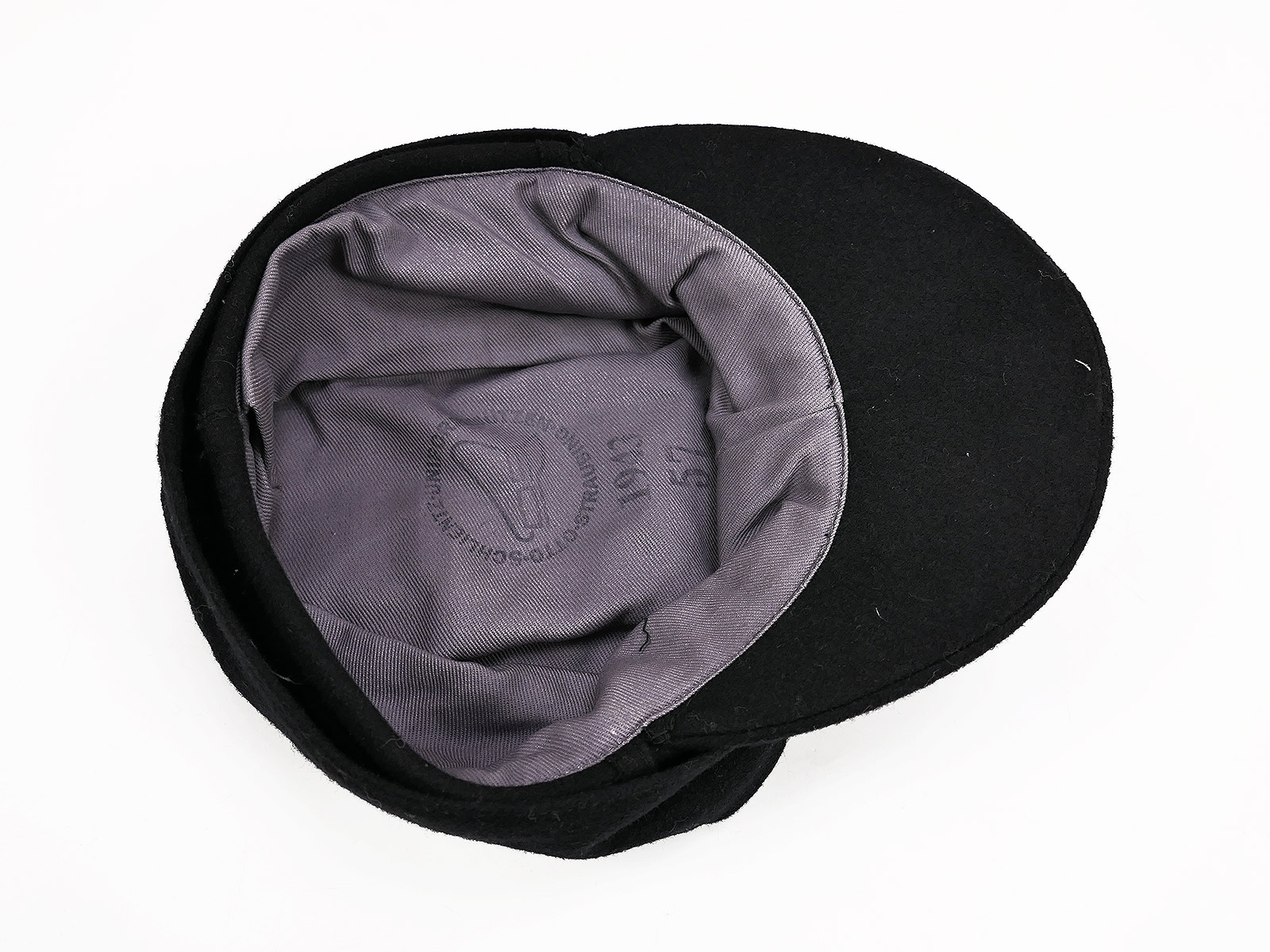 Wehrmacht M43 tank cap, M1943 field cap with trapezium-shaped insignia and cap eagle, size 57, denazified