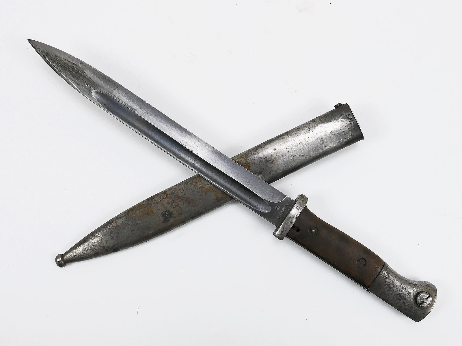 #19/ Wehrmacht K98 bayonet M84/98 / sidearm 42 cof with scabbard